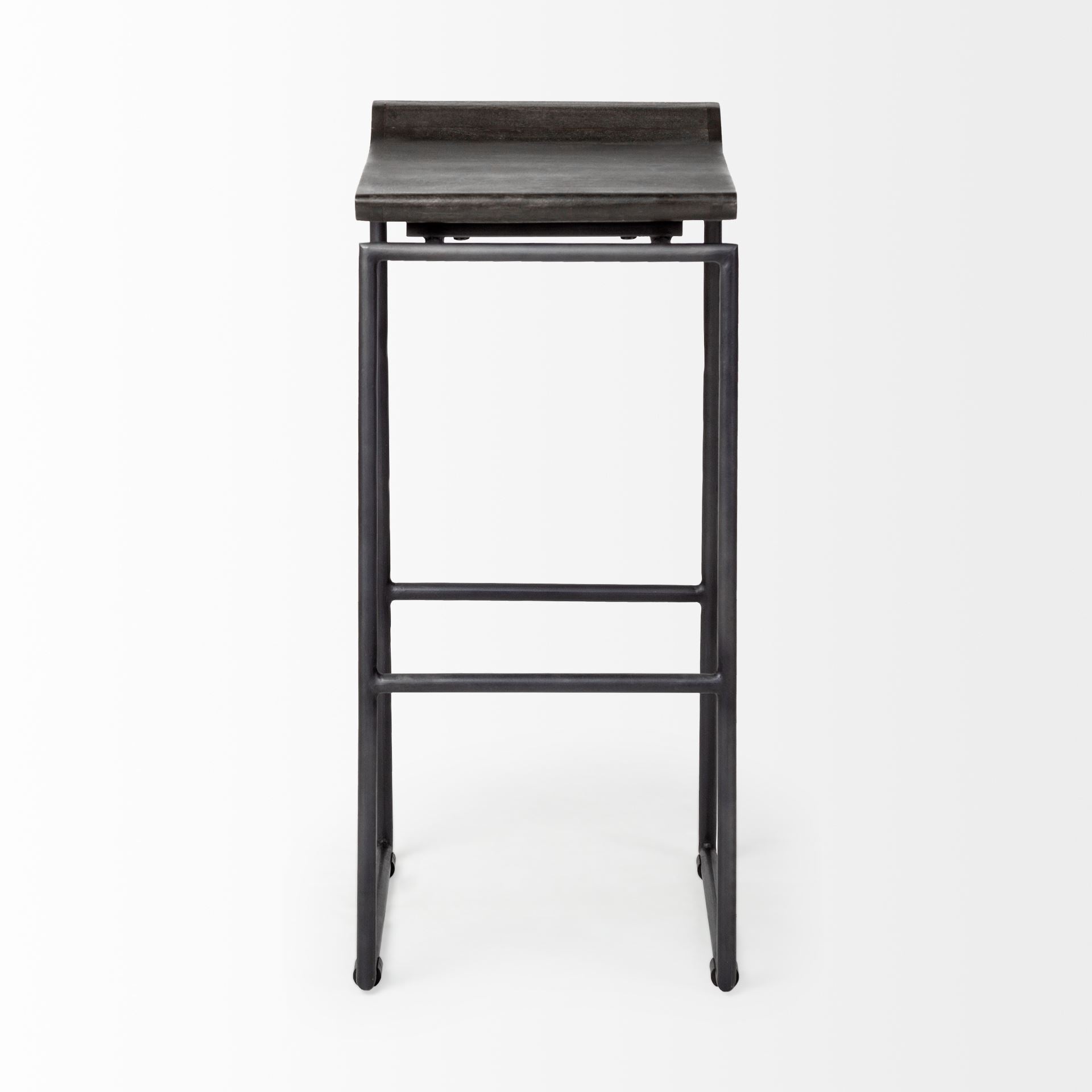 Givens Wood Seat Bar Stool