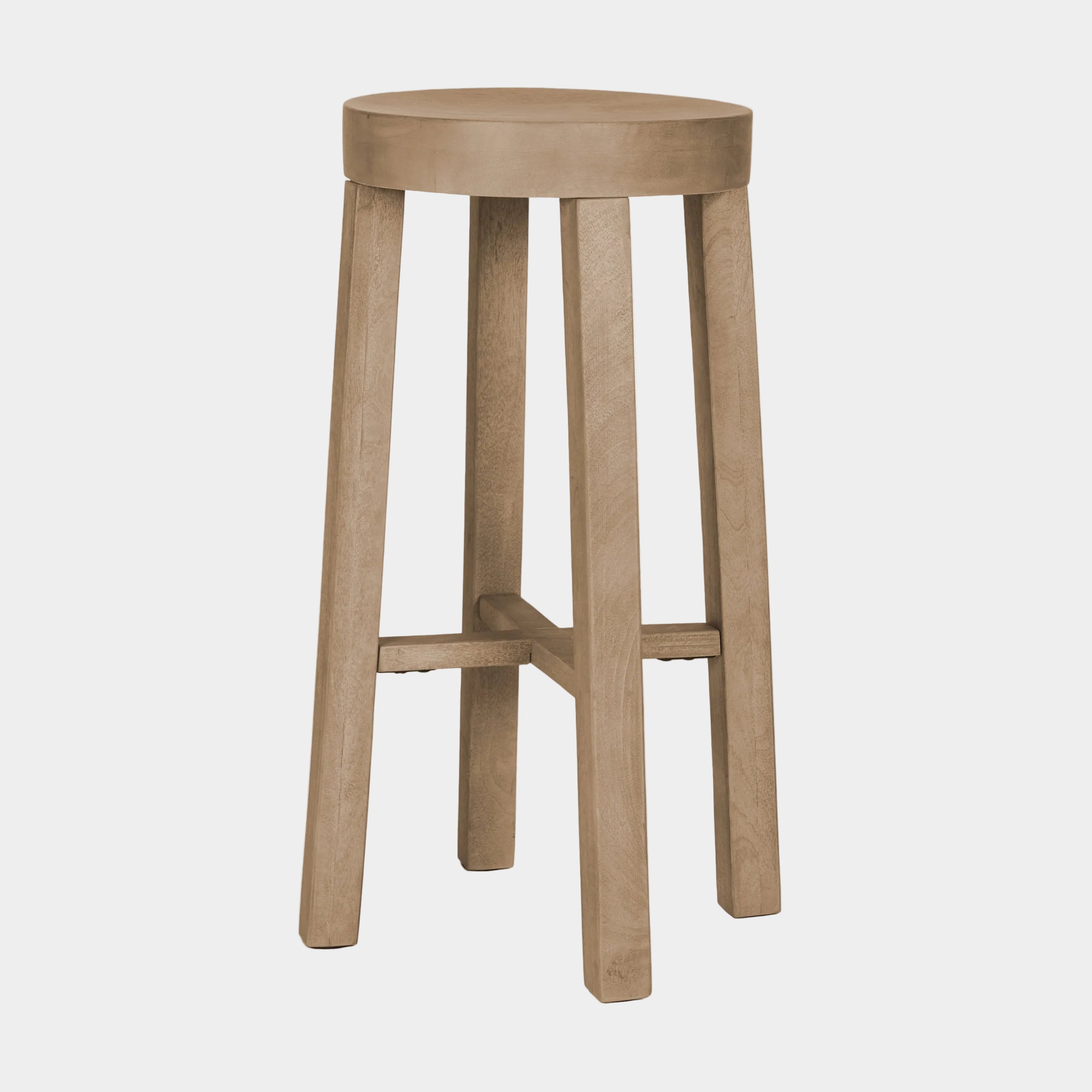 Brahma Wood Seat Bar Stool