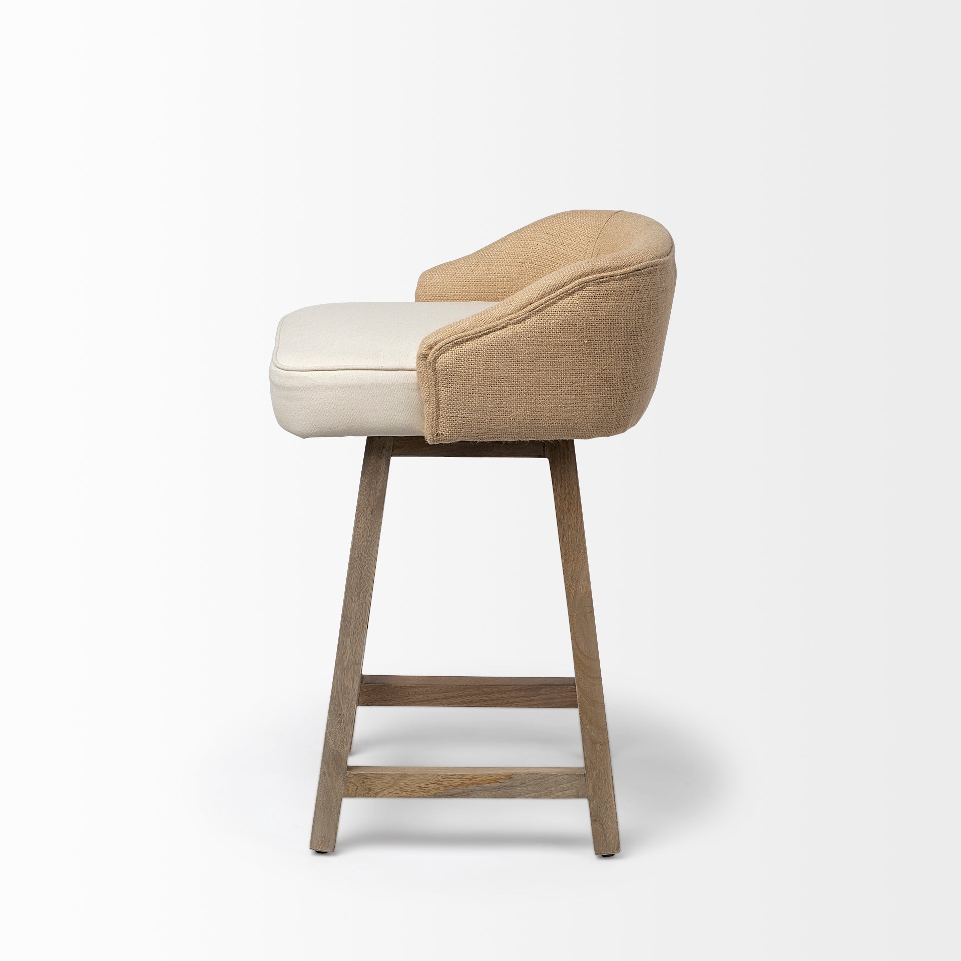 Monmouth Fabric/Jute Seat Counter Stool