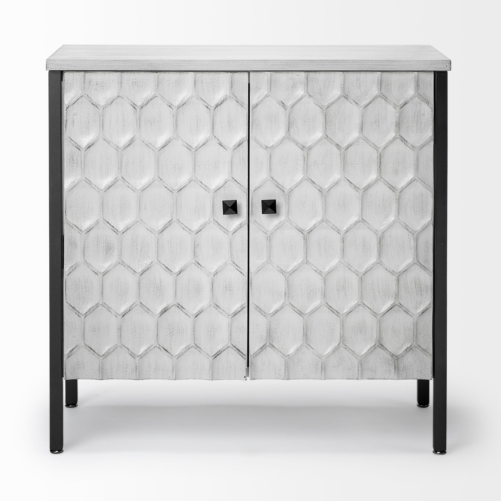 Savannah Gray Accent Cabinet - 2 Door