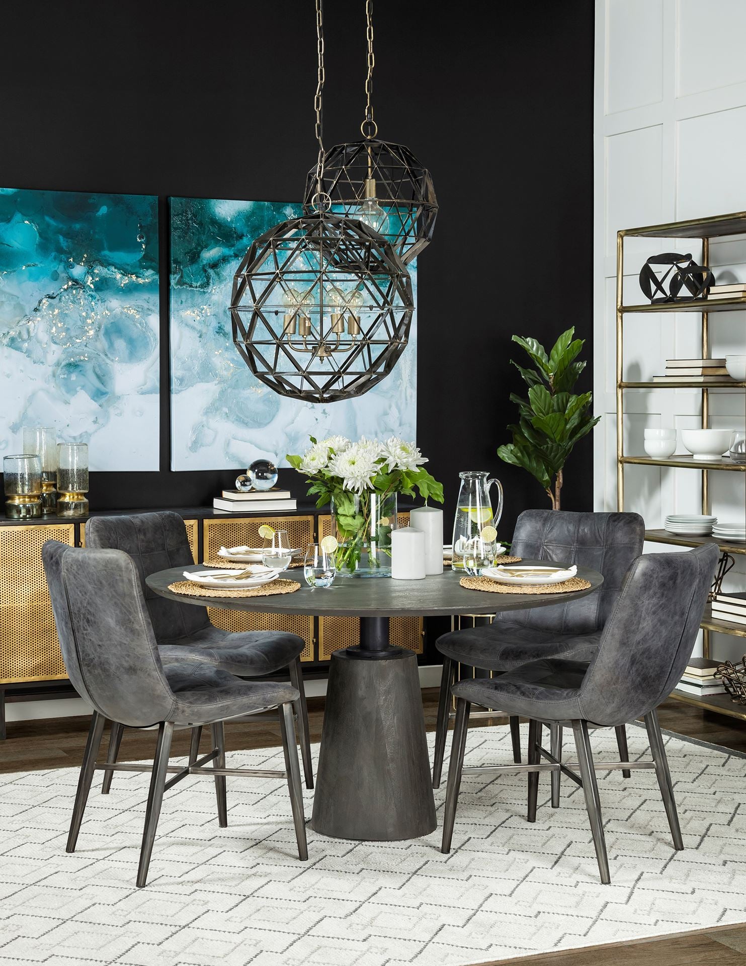 Maxwell 54" Round Wood Dining Table
