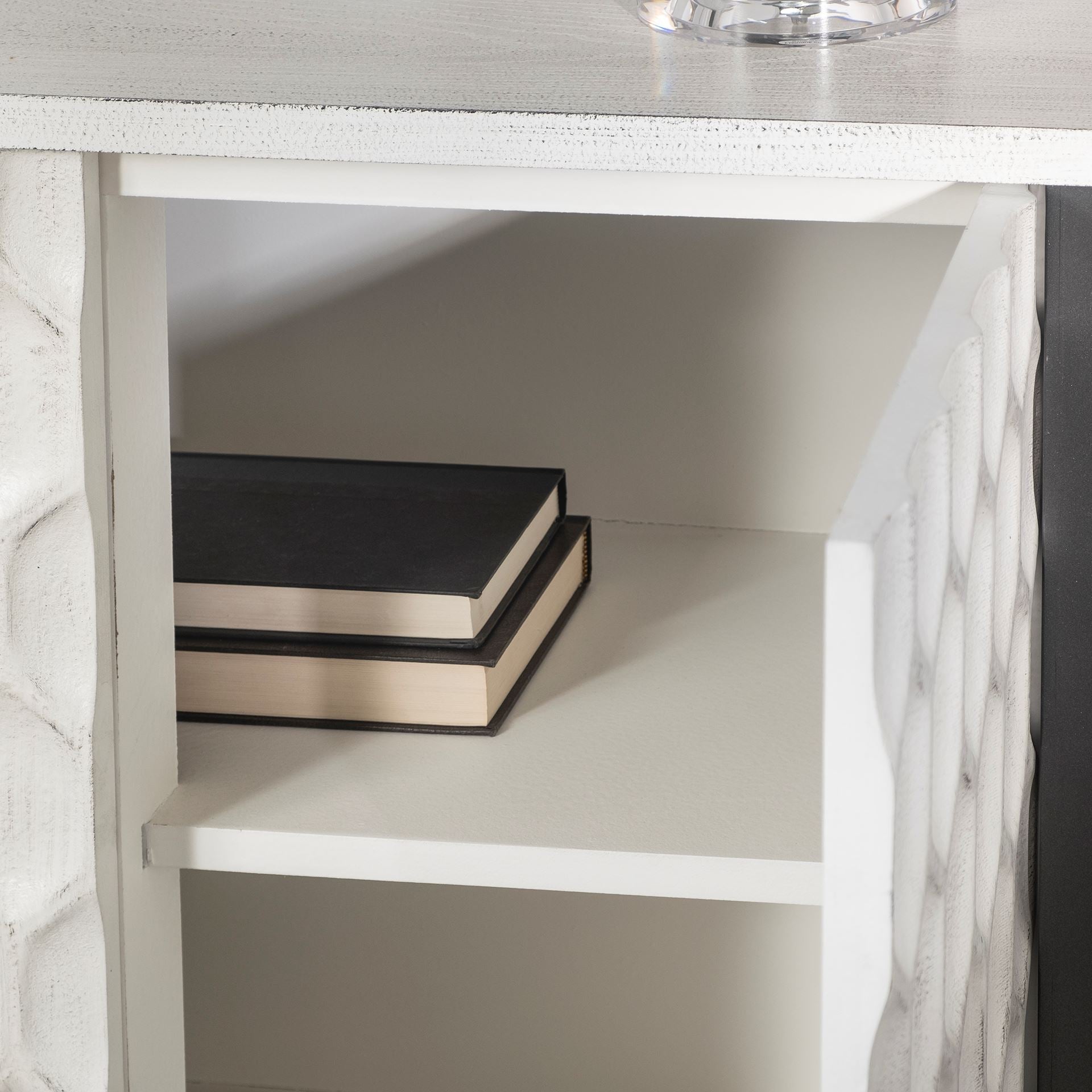 Savannah Gray Accent Cabinet - 3 Door