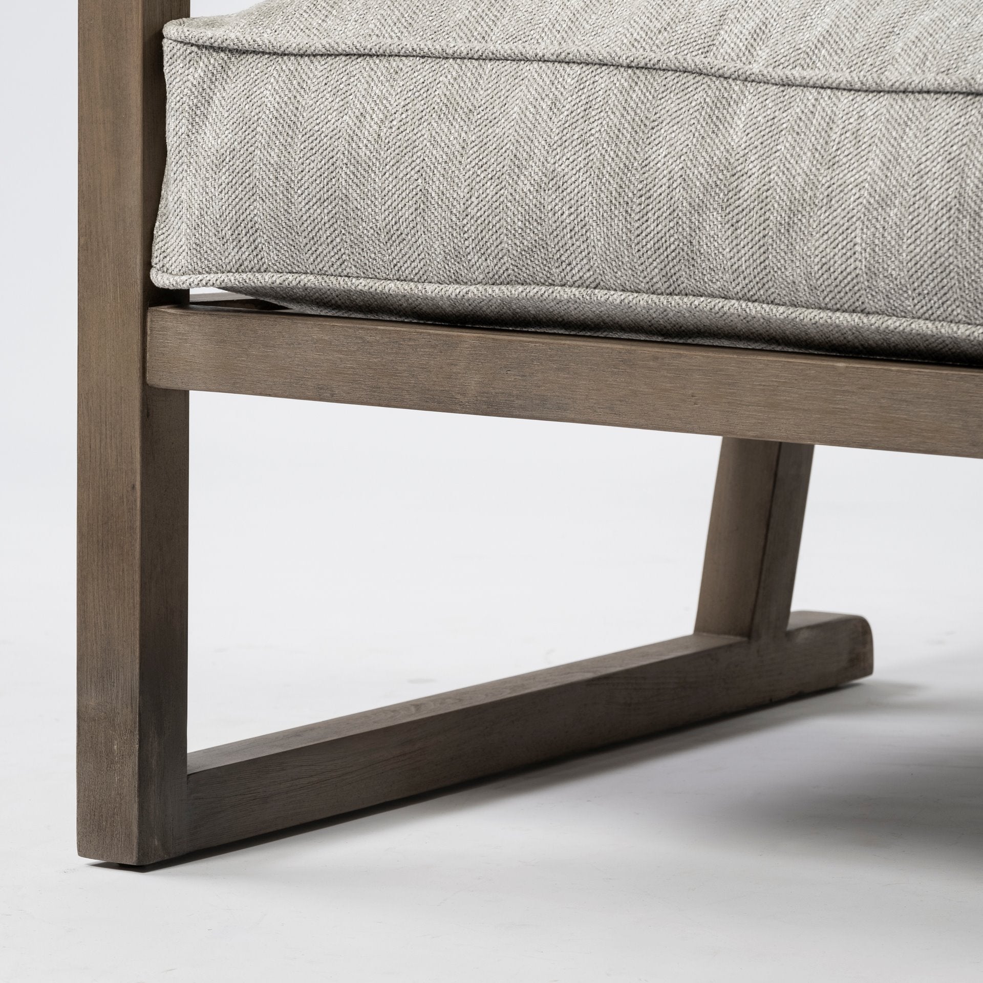 Sherlock Frost Gray Wood Frame Accent Chair