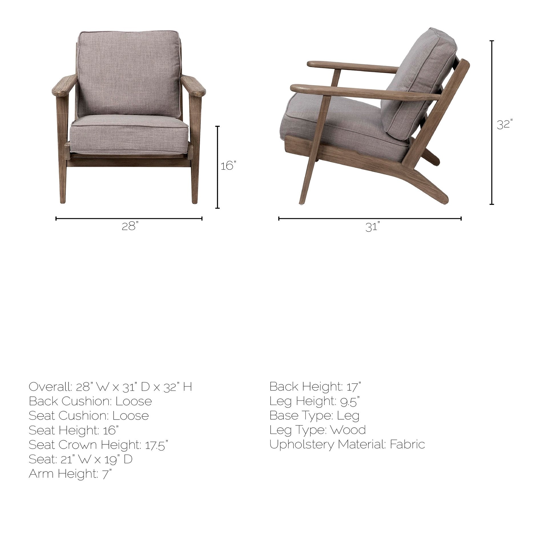 Olympus Upholstered Accent Chair