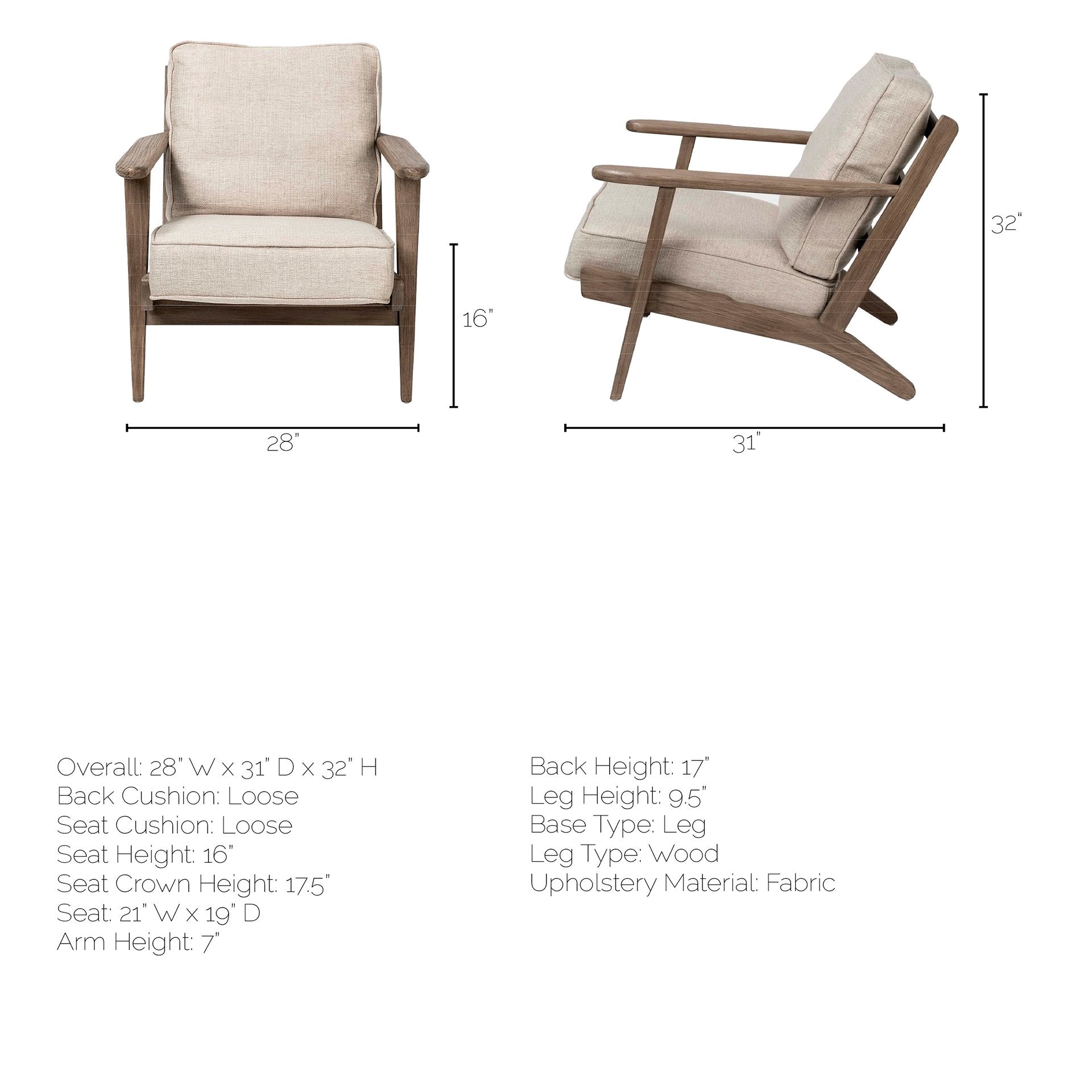 Olympus Upholstered Accent Chair