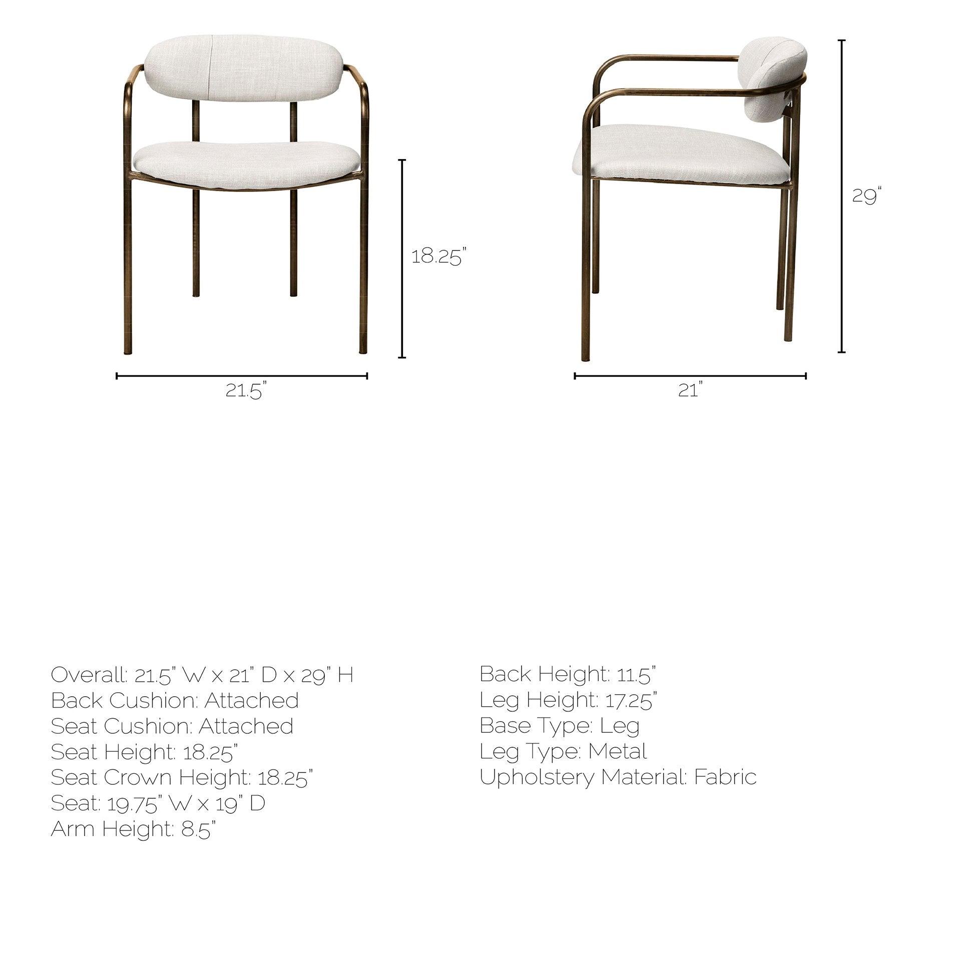 Parker Fabric Dining Armchair