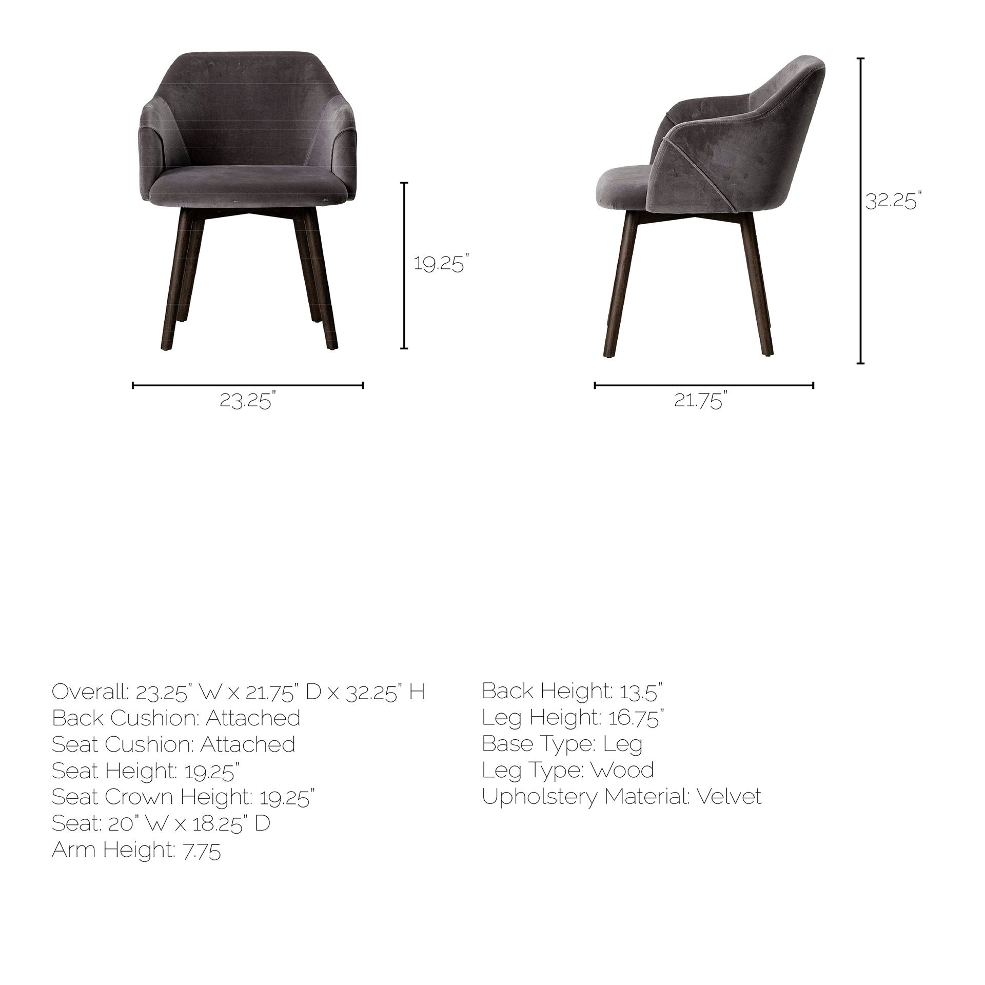 Ronald Fabric Dining Chair