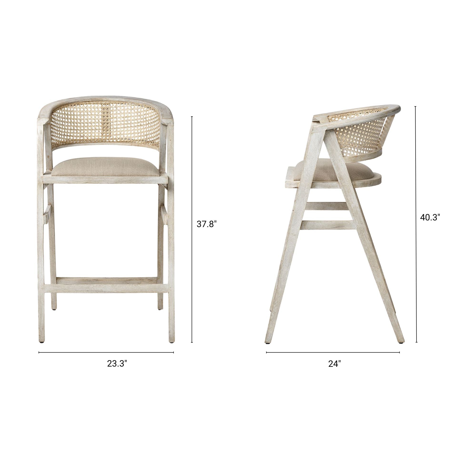 Tabitha Upholstered Seat Bar/Counter Stool