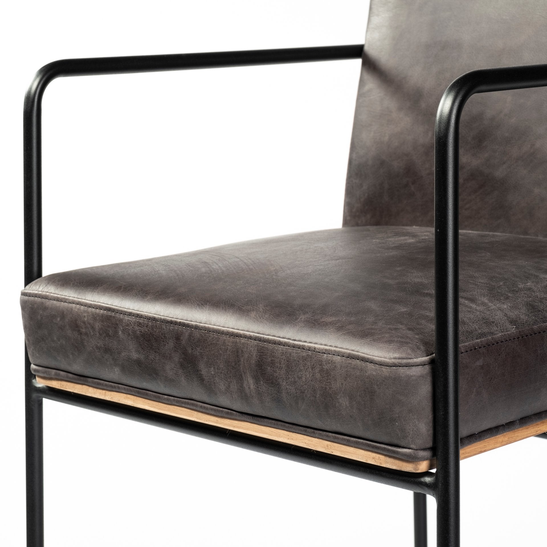 Stamford Leather Commercial-Grade Bar Stool