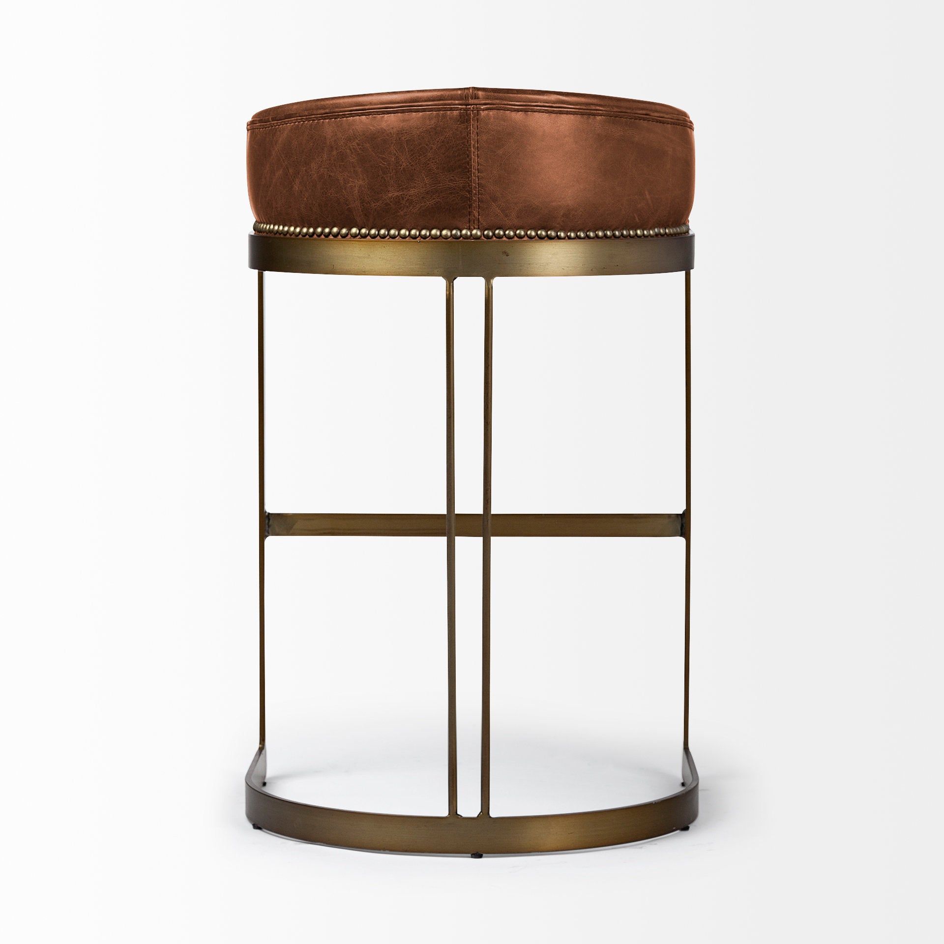 Hollyfield Leather Seat Commercial-Grade Bar Stool