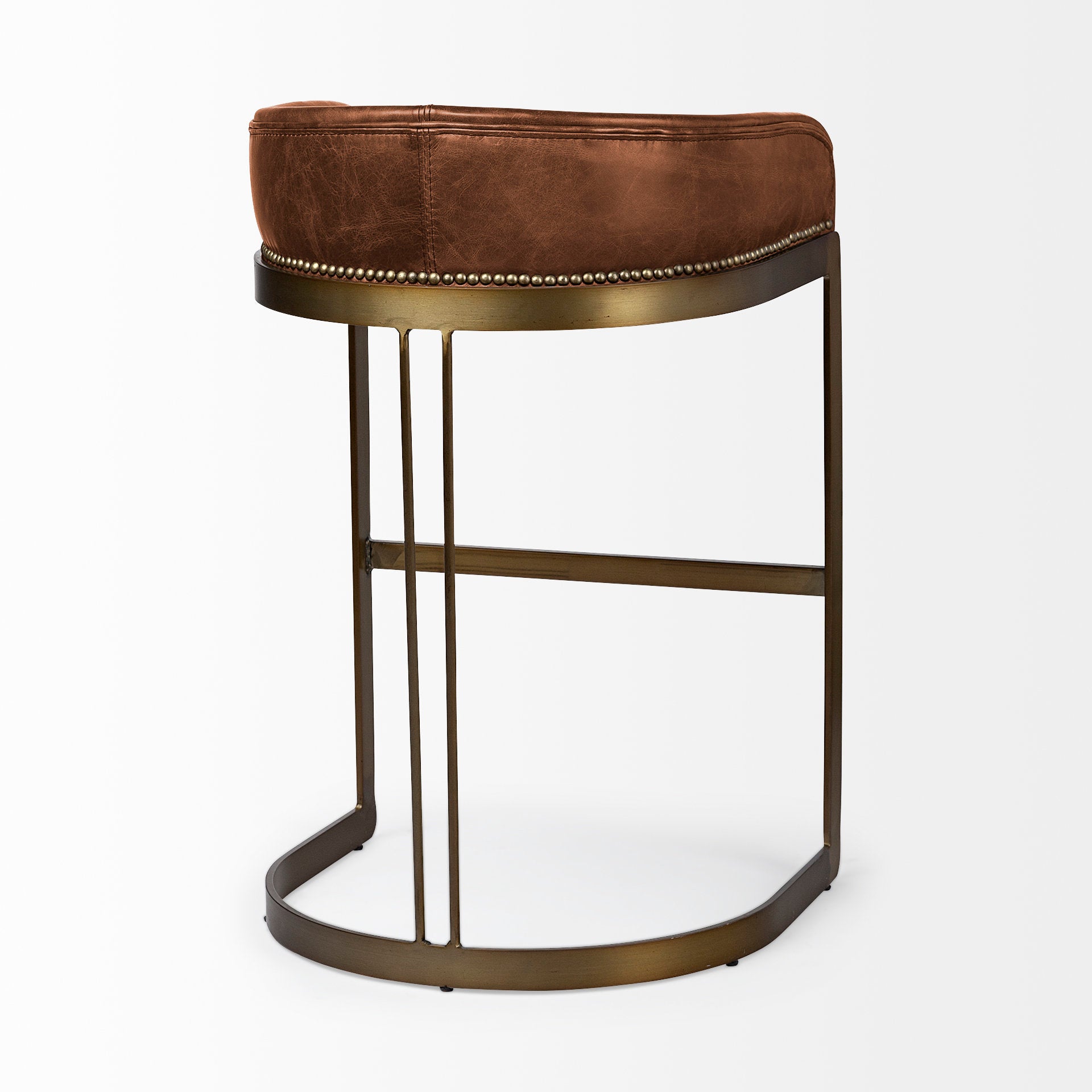 Hollyfield Leather Seat Commercial-Grade Bar Stool