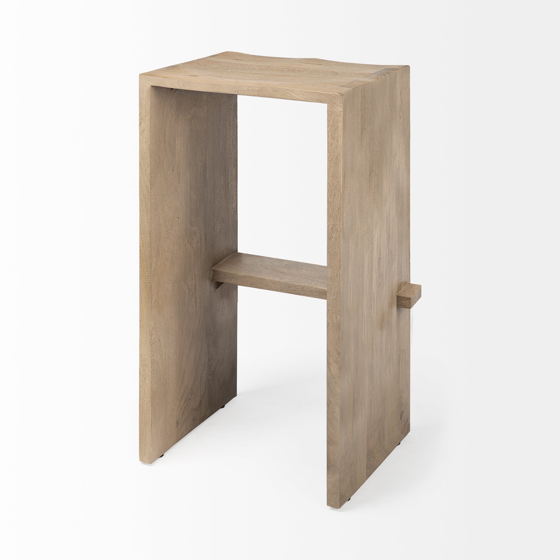 Aida Wood Seat Bar Stool