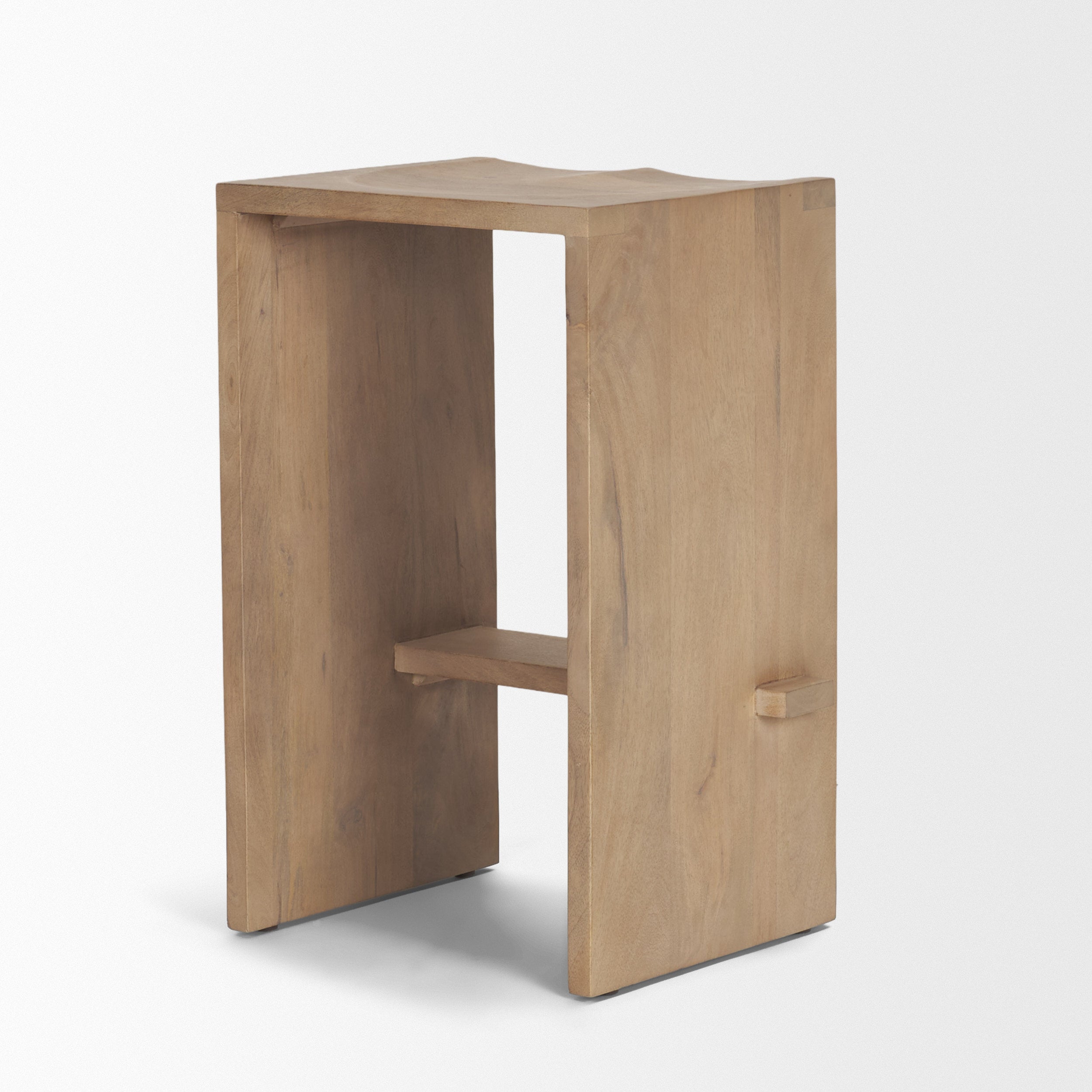 Aida Wood Seat Counter Stool