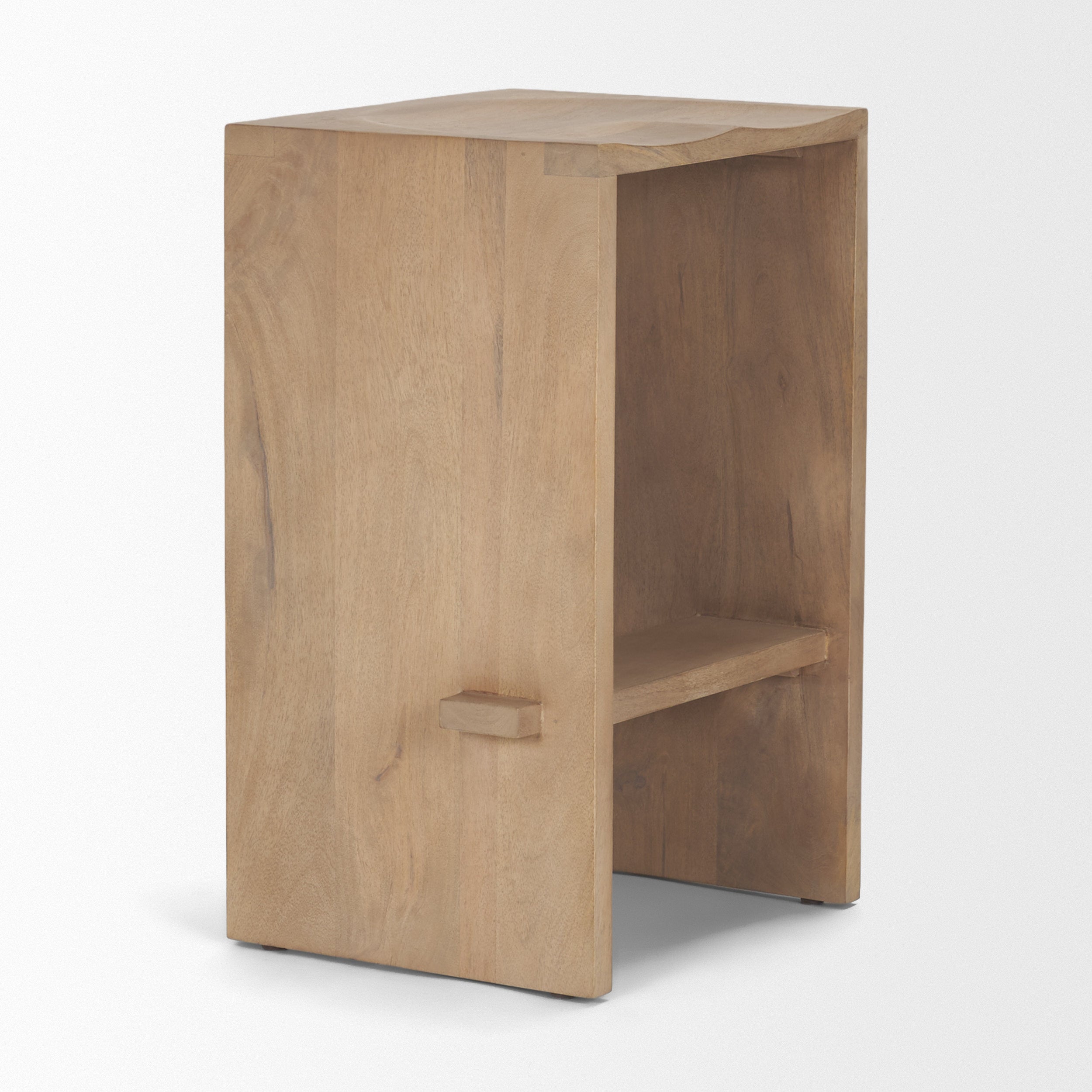 Aida Wood Seat Counter Stool