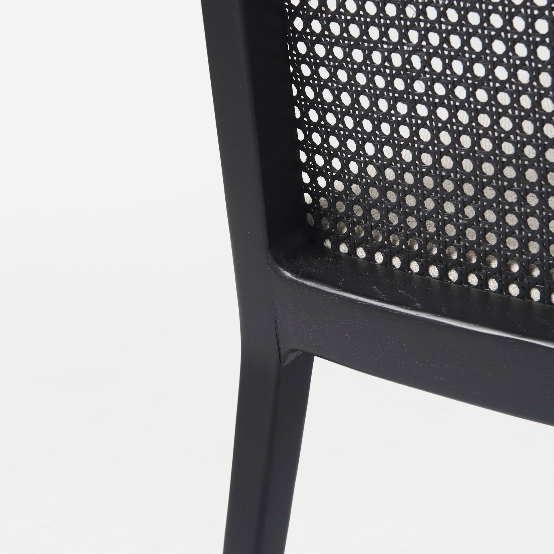 Clara Black Cane Back Dining Chair