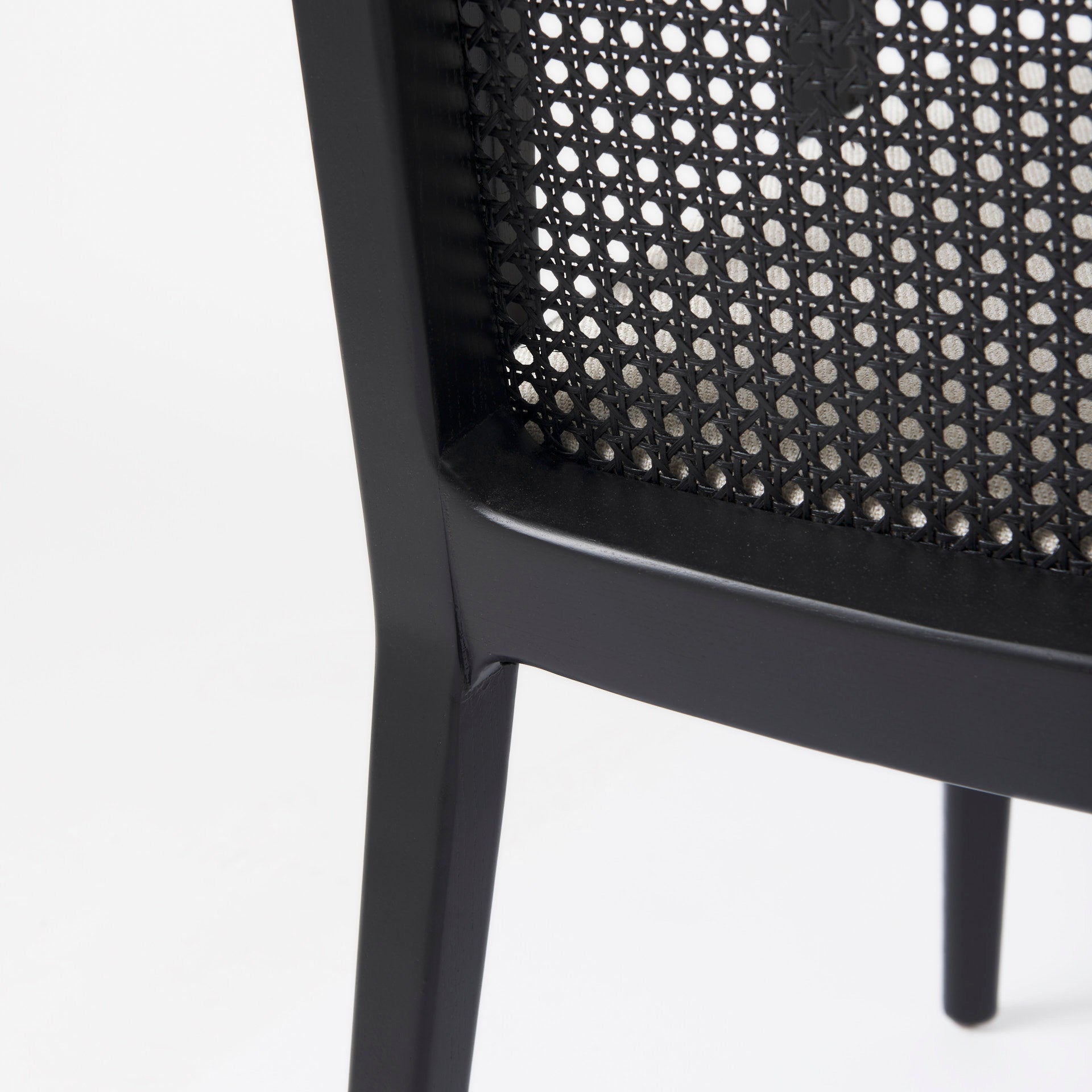Clara Black Cane Back Dining Chair