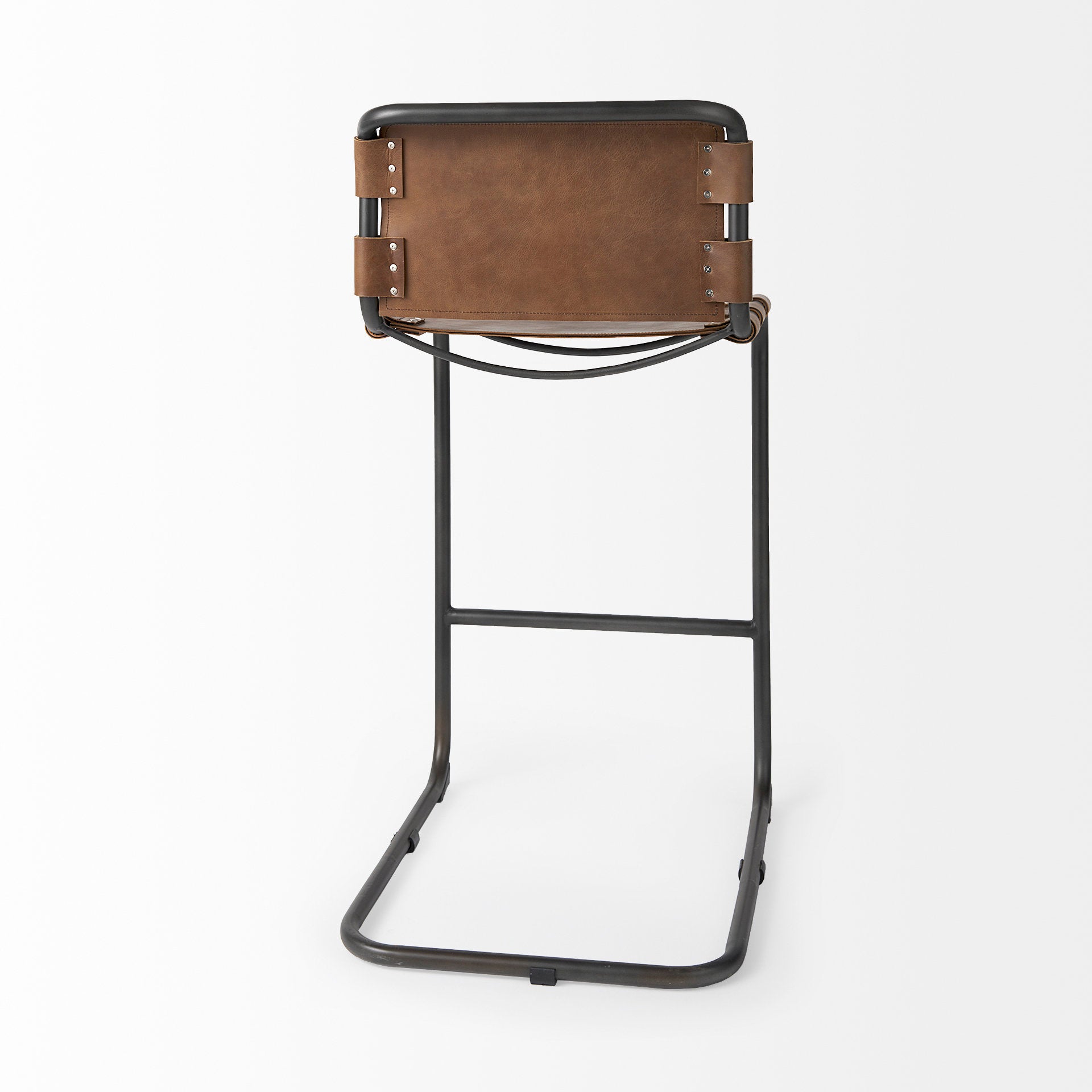 Berbick Leather Seat Bar Stool