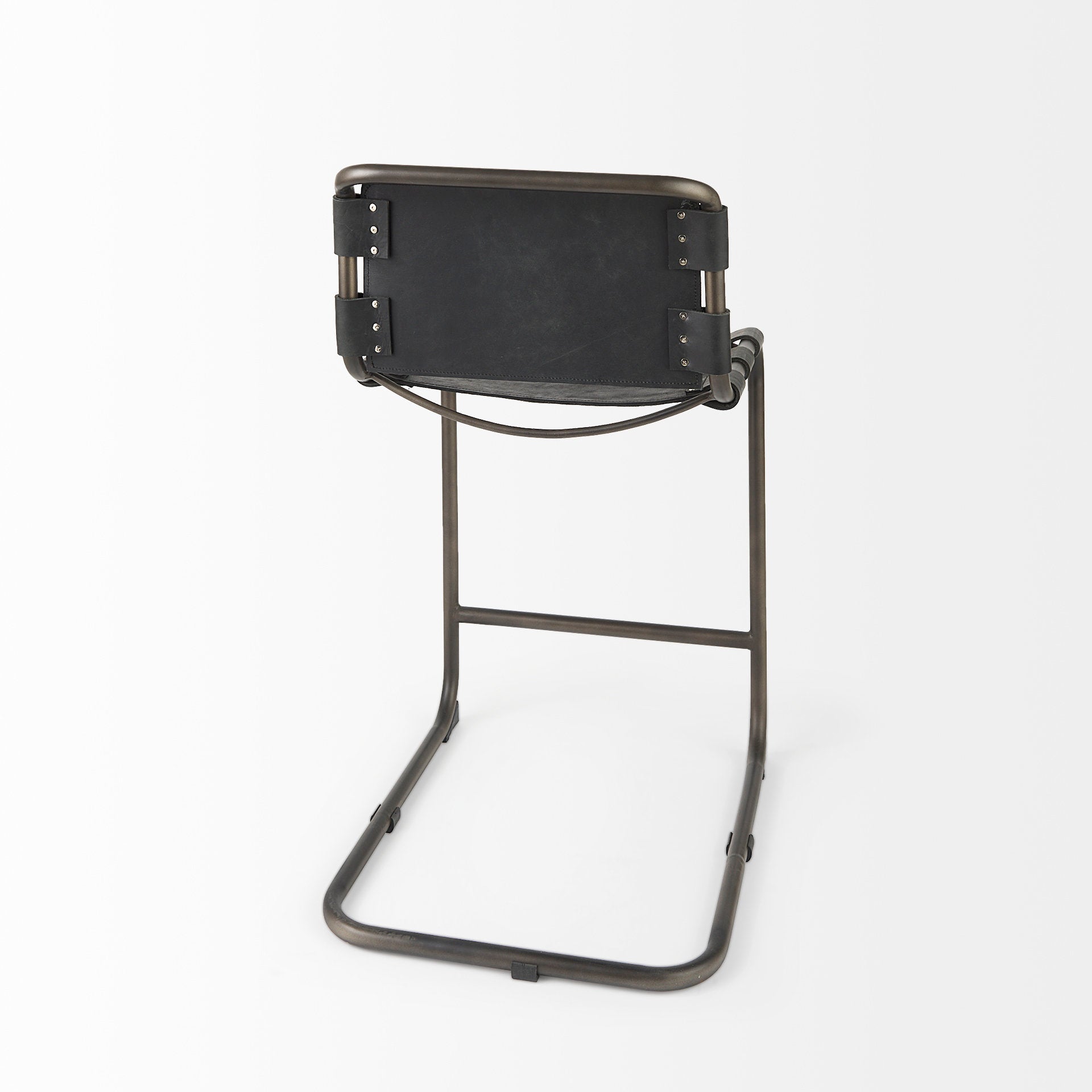 Berbick Leather Seat Counter Stool