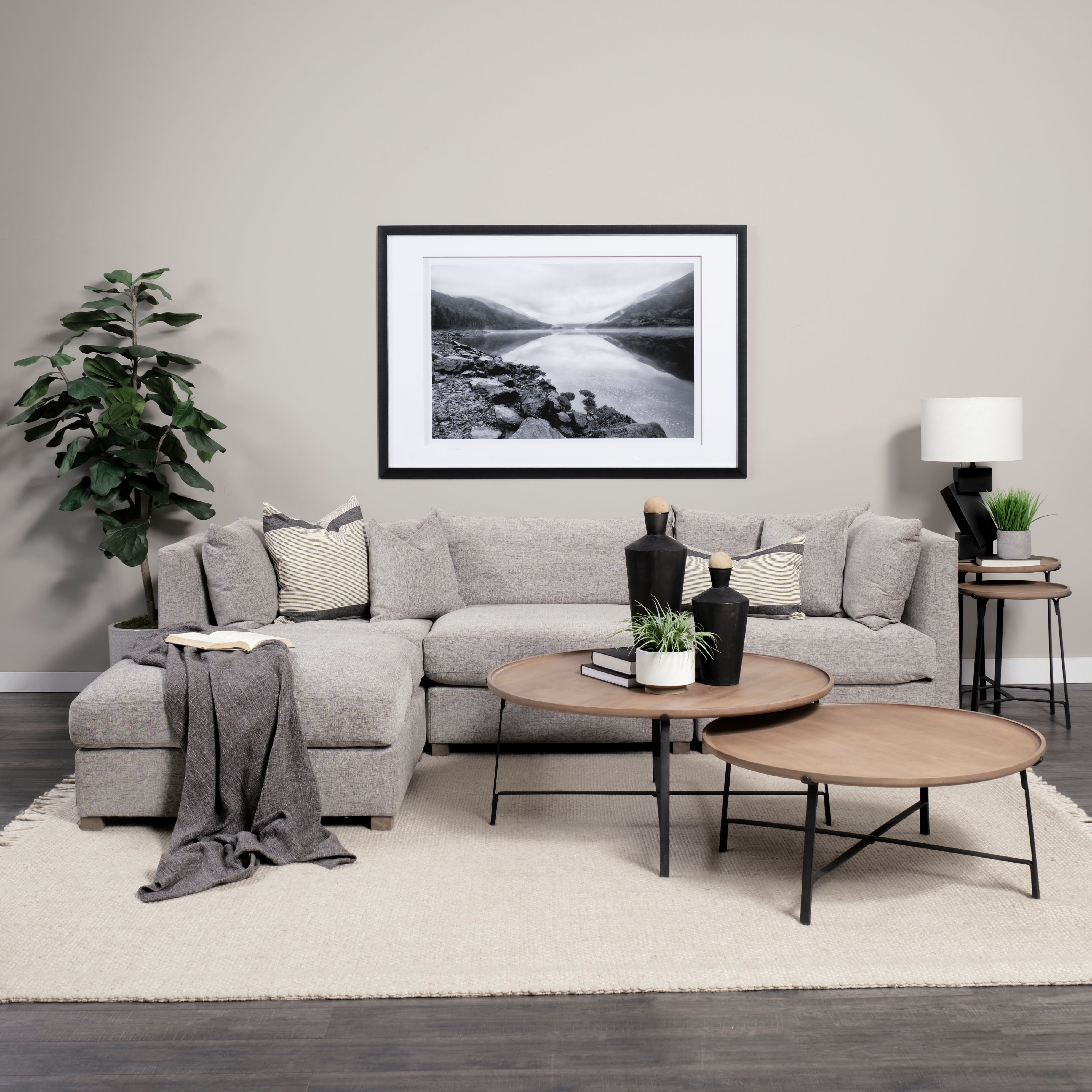 Valence 3 Piece (Incl. 2 ottoman) Modular Sofa Set