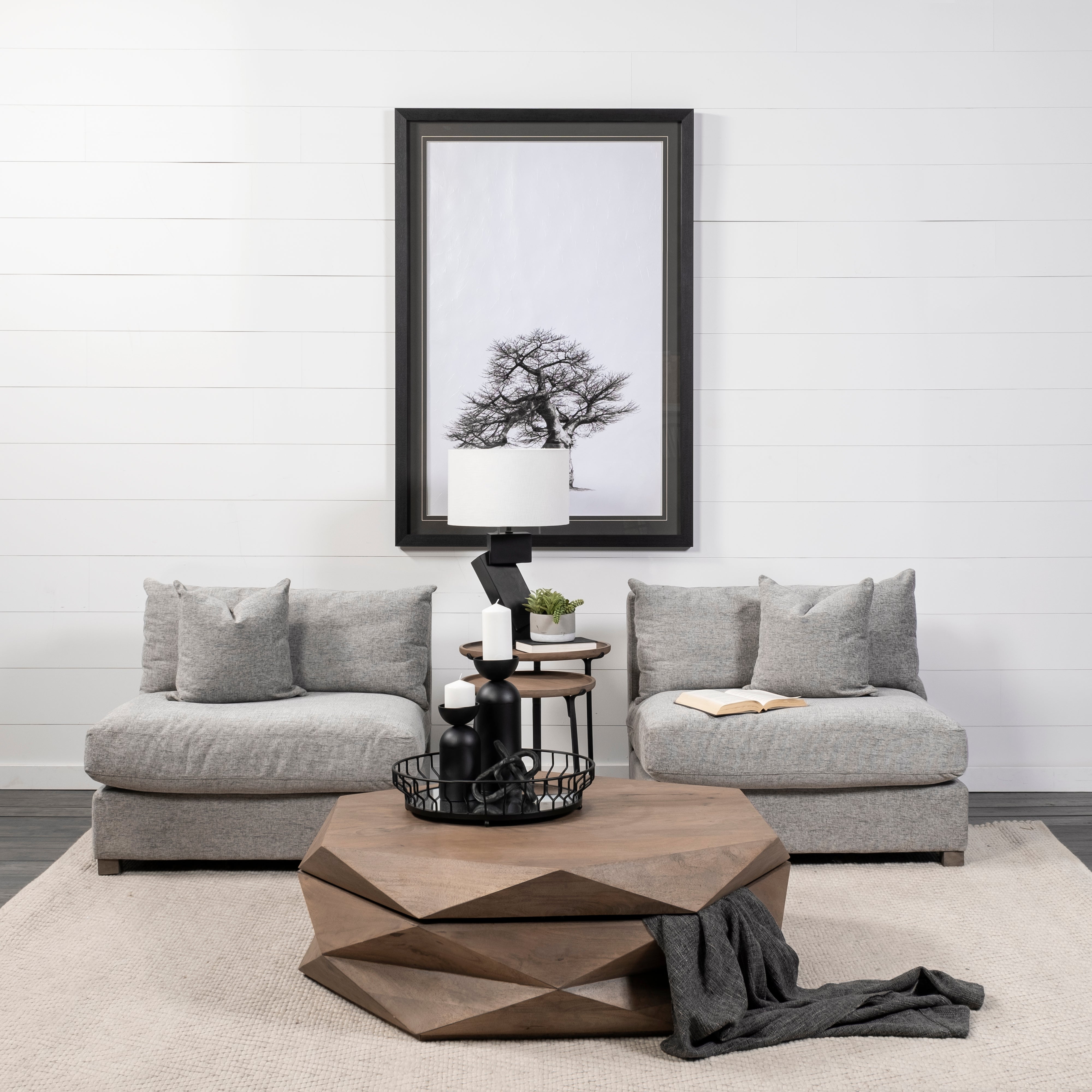 Valence 3 Piece (Incl. 2 ottoman) Modular Sofa Set