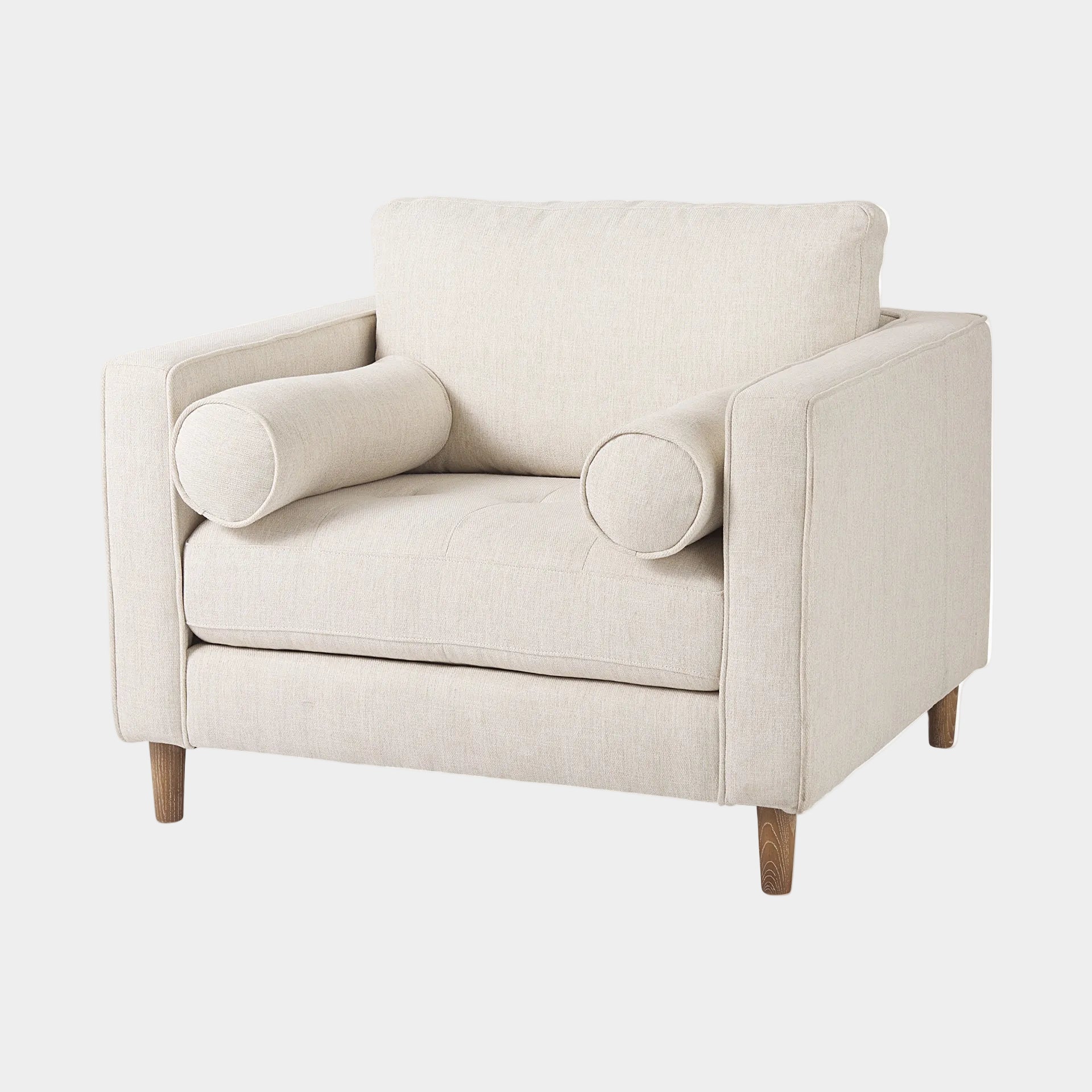 Loretta Fabric Chair with Two Bolster Cushions