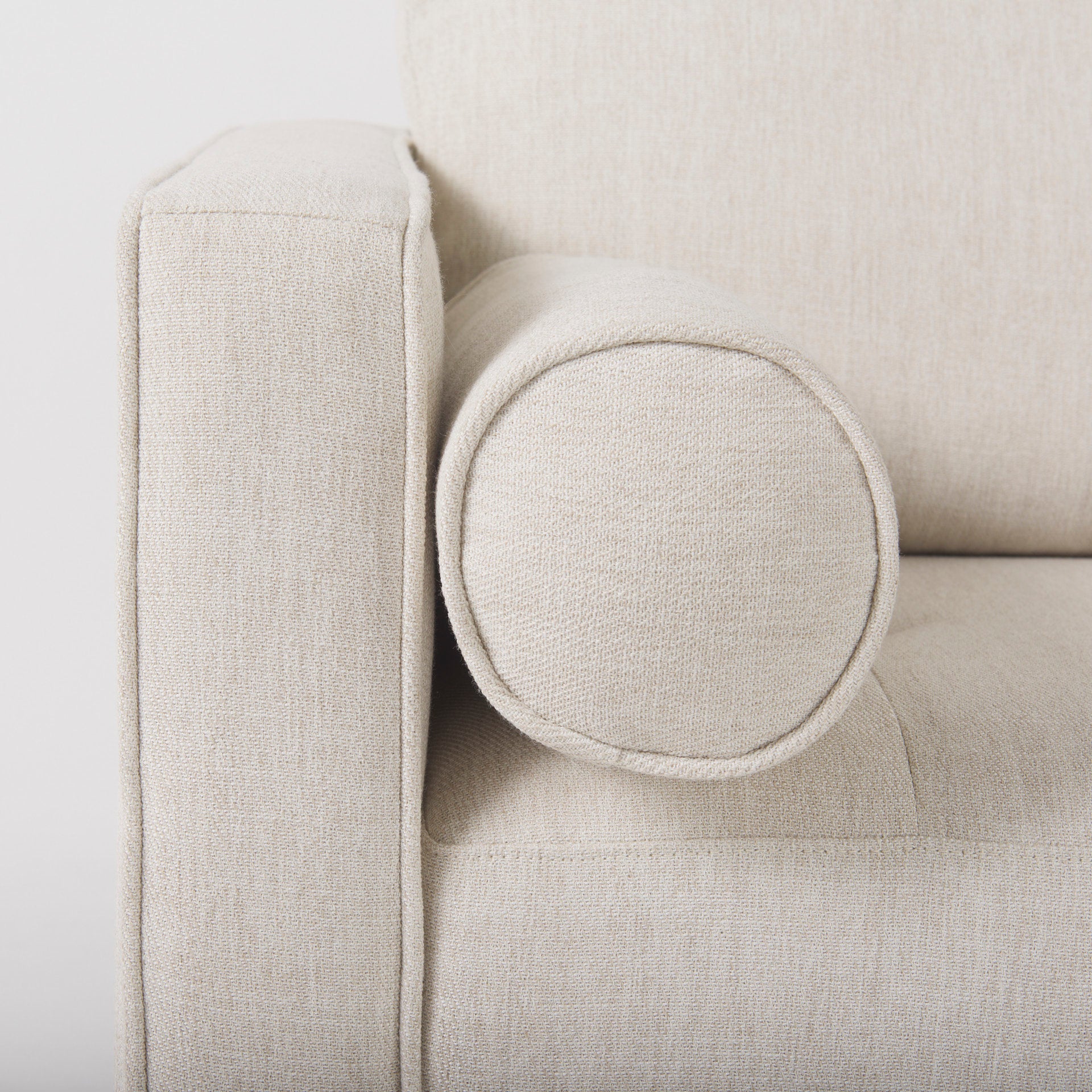 Loretta Fabric Chair with Two Bolster Cushions