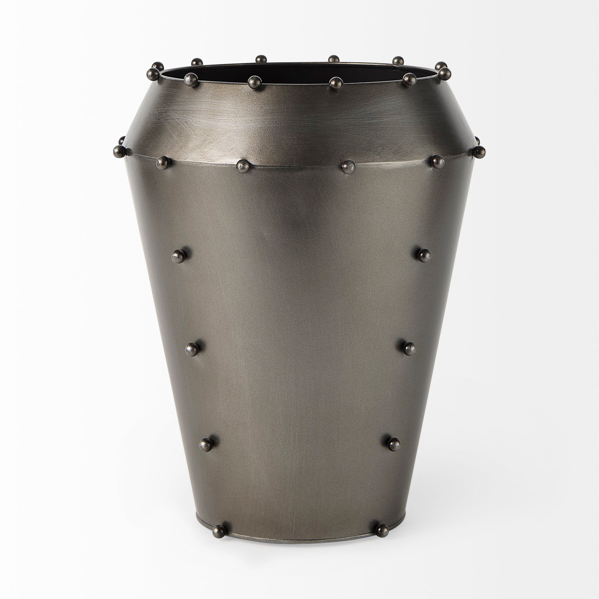 Elio Gun Metal Gray Vase