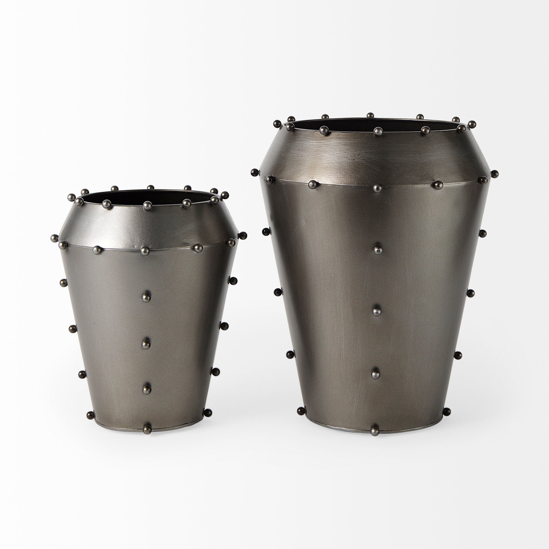 Elio Gun Metal Gray Vase