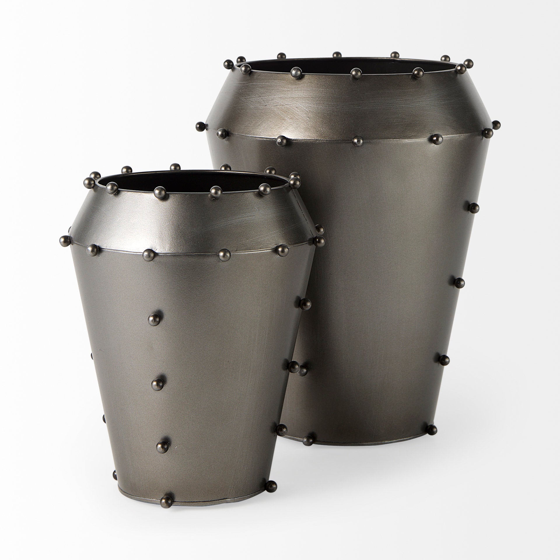 Elio Gun Metal Gray Vase
