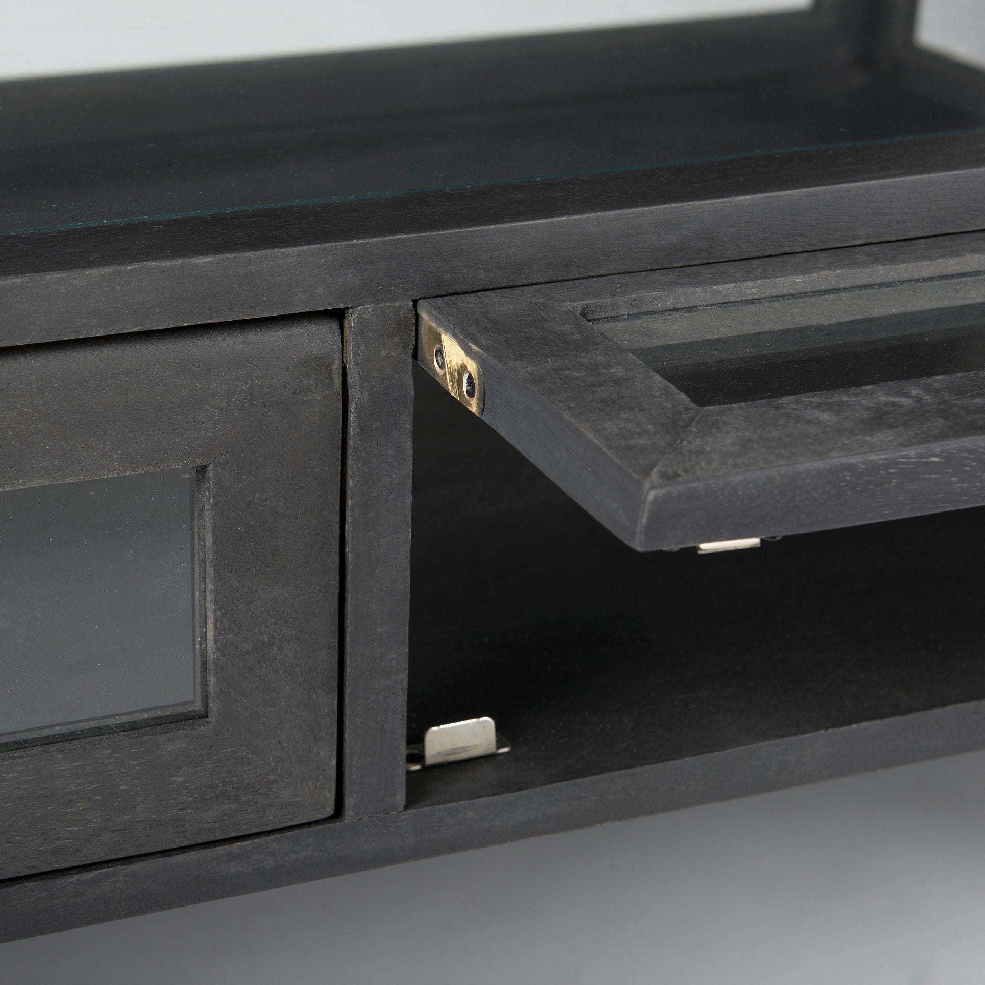 Arelius Glass-Top Coffee Table