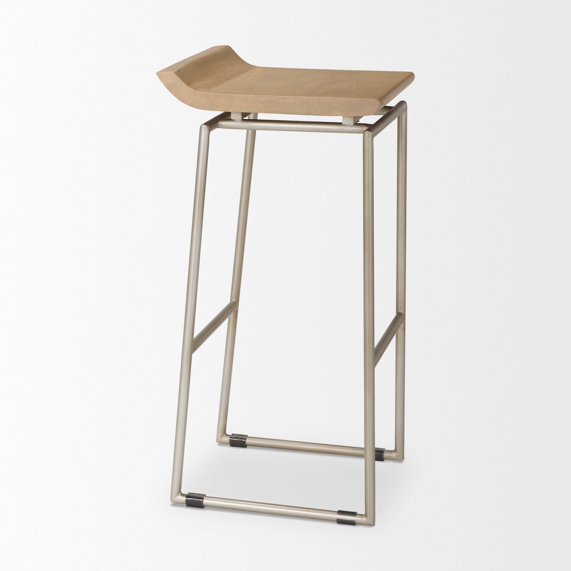 Givens Wood Seat Bar Stool