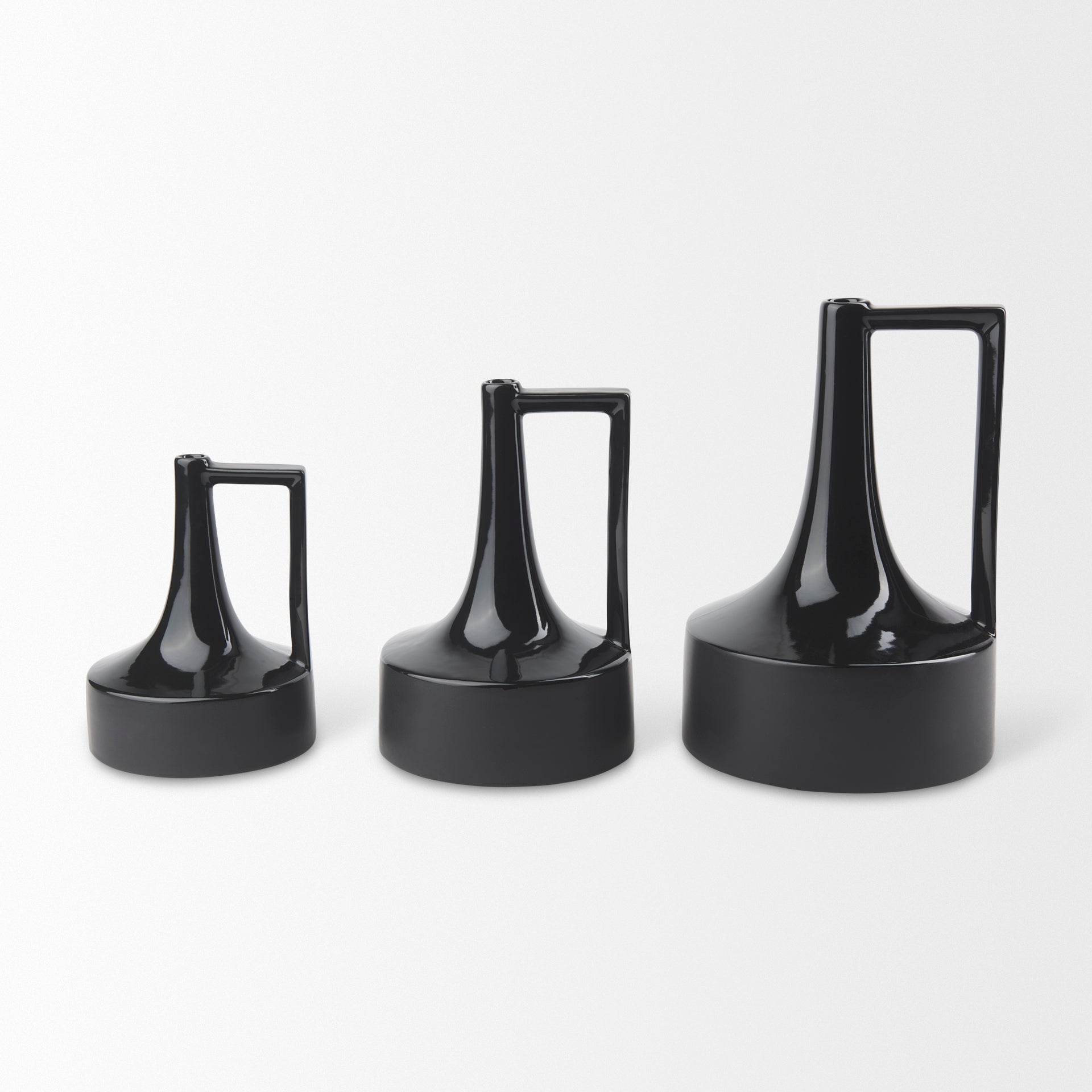 Burton Black Jug Vase
