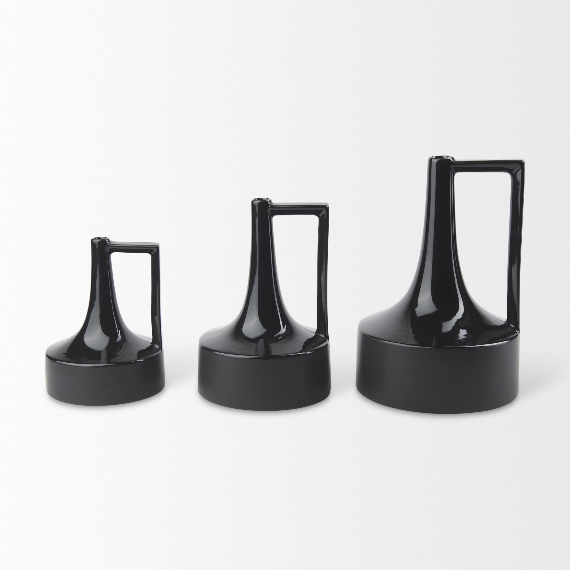 Burton Black Jug Vase