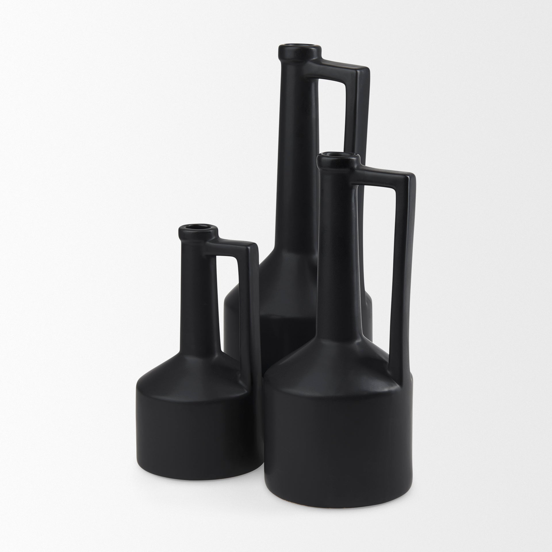 Burton Matte Black Jug Vase