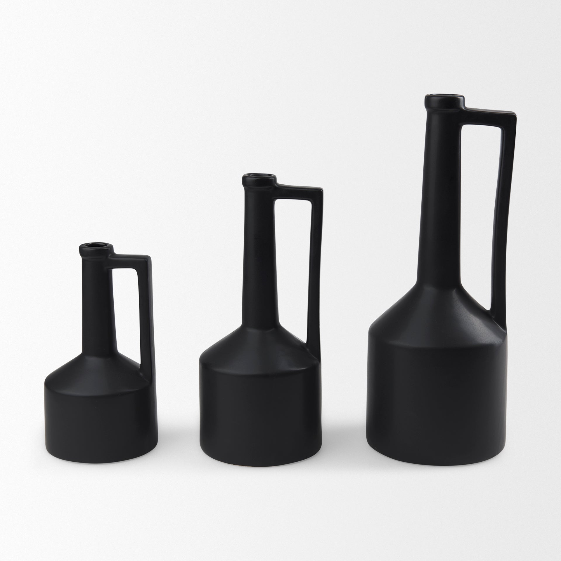Burton Matte Black Jug Vase