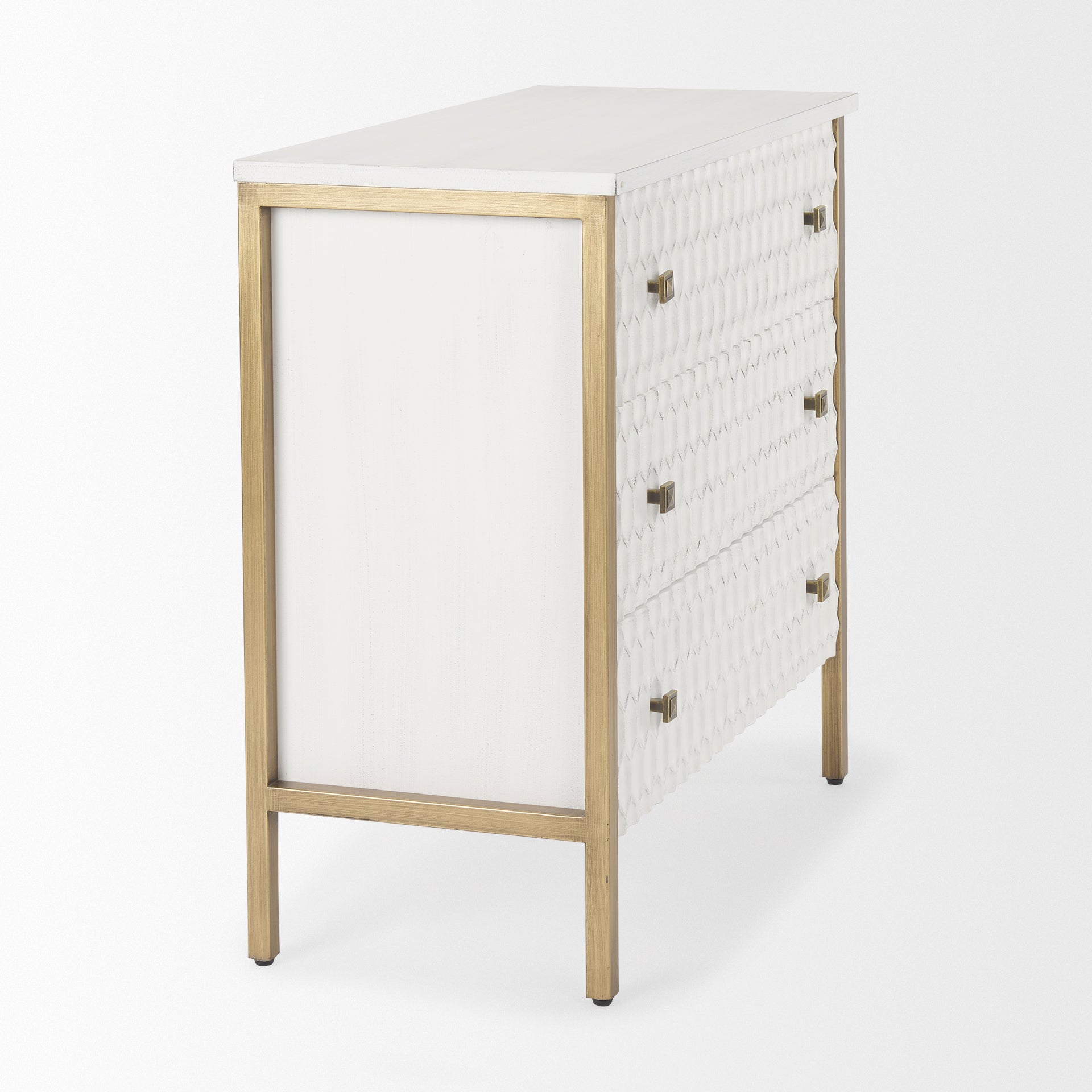 Savannah Gold Accent Cabinet - 3 Drawer