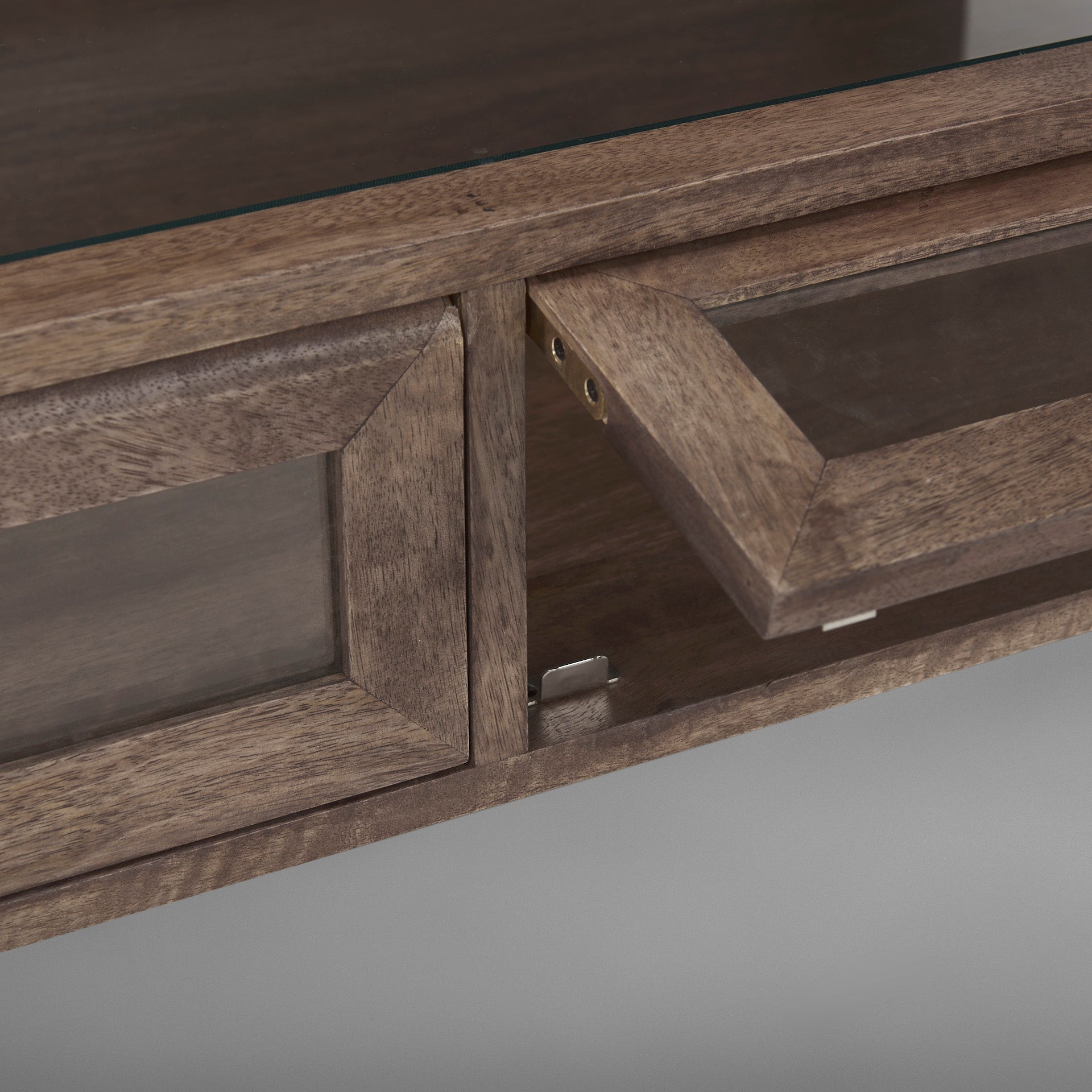 Arelius Glass-Top Coffee Table