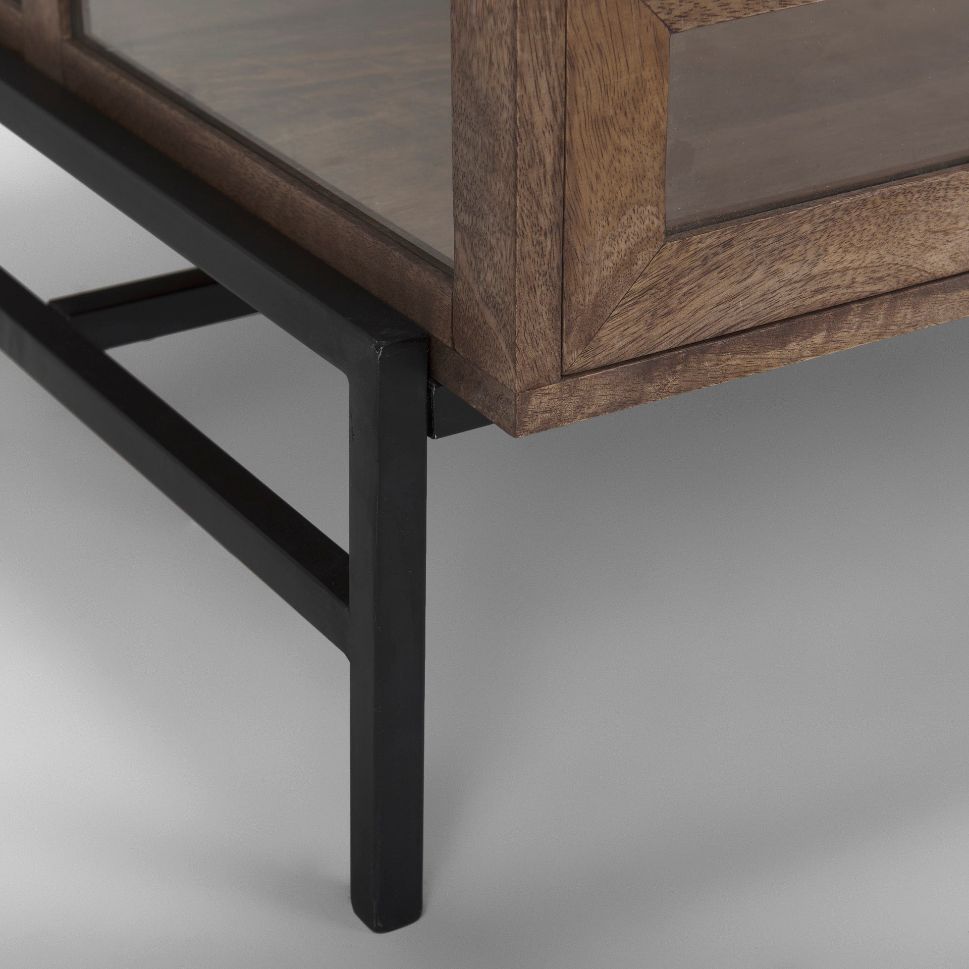 Arelius Glass-Top Coffee Table