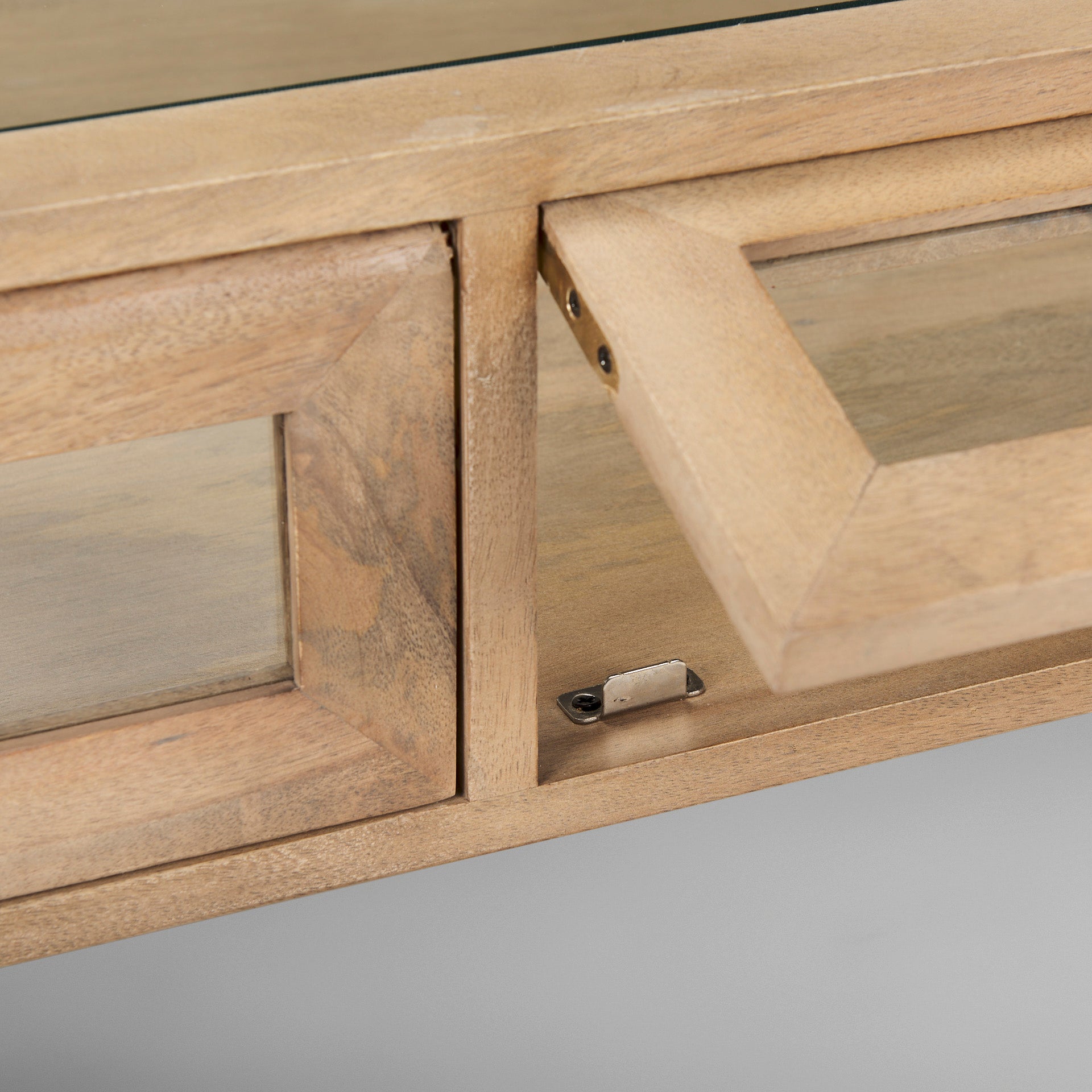 Arelius Glass-Top Coffee Table