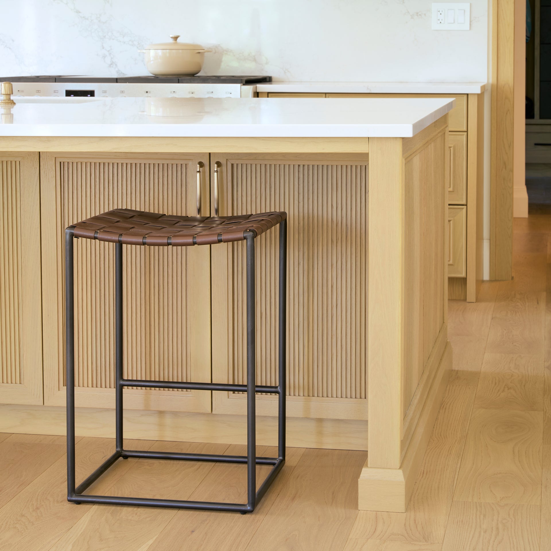Clarissa Leather Seat Counter Stool