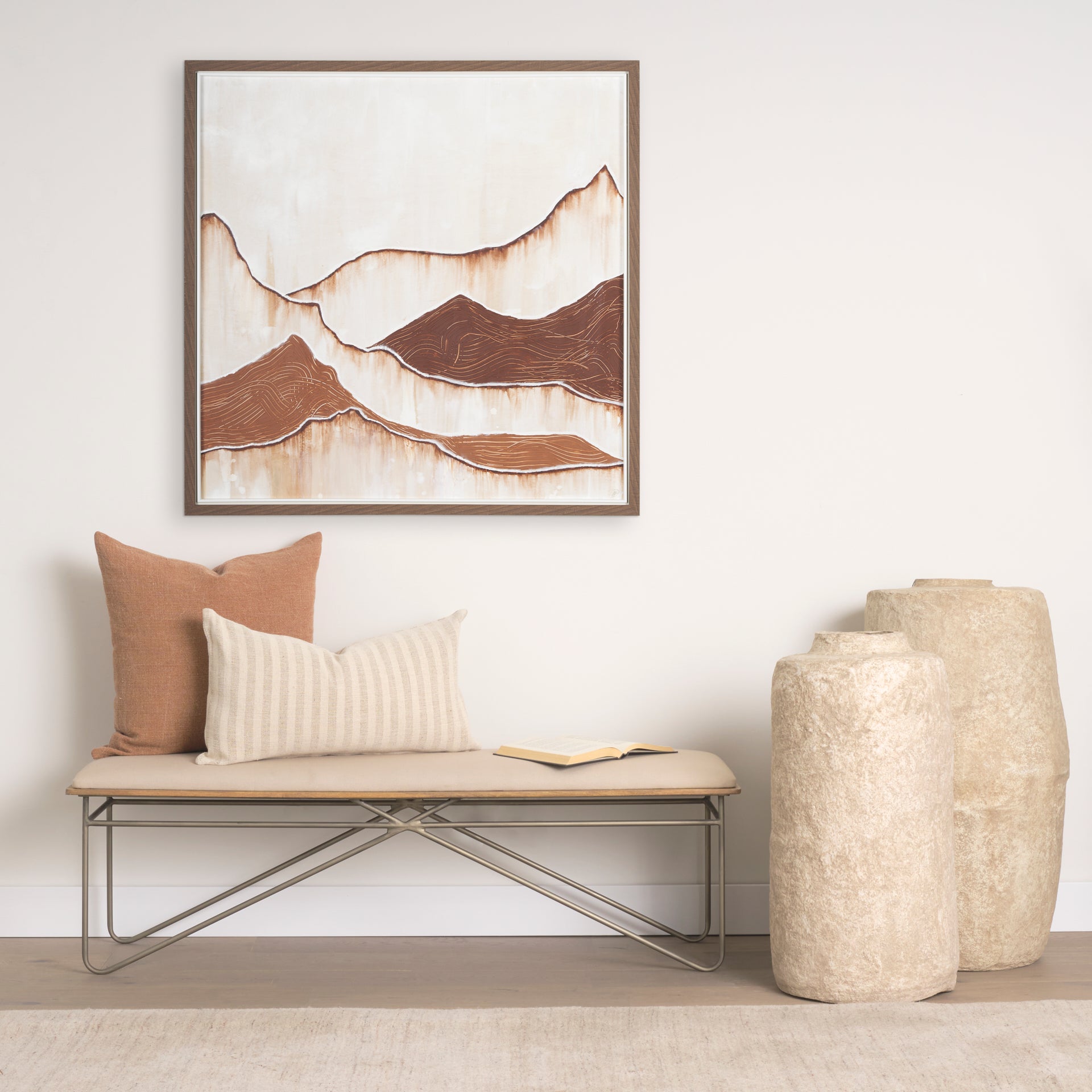 Rama Beige Floor Vase