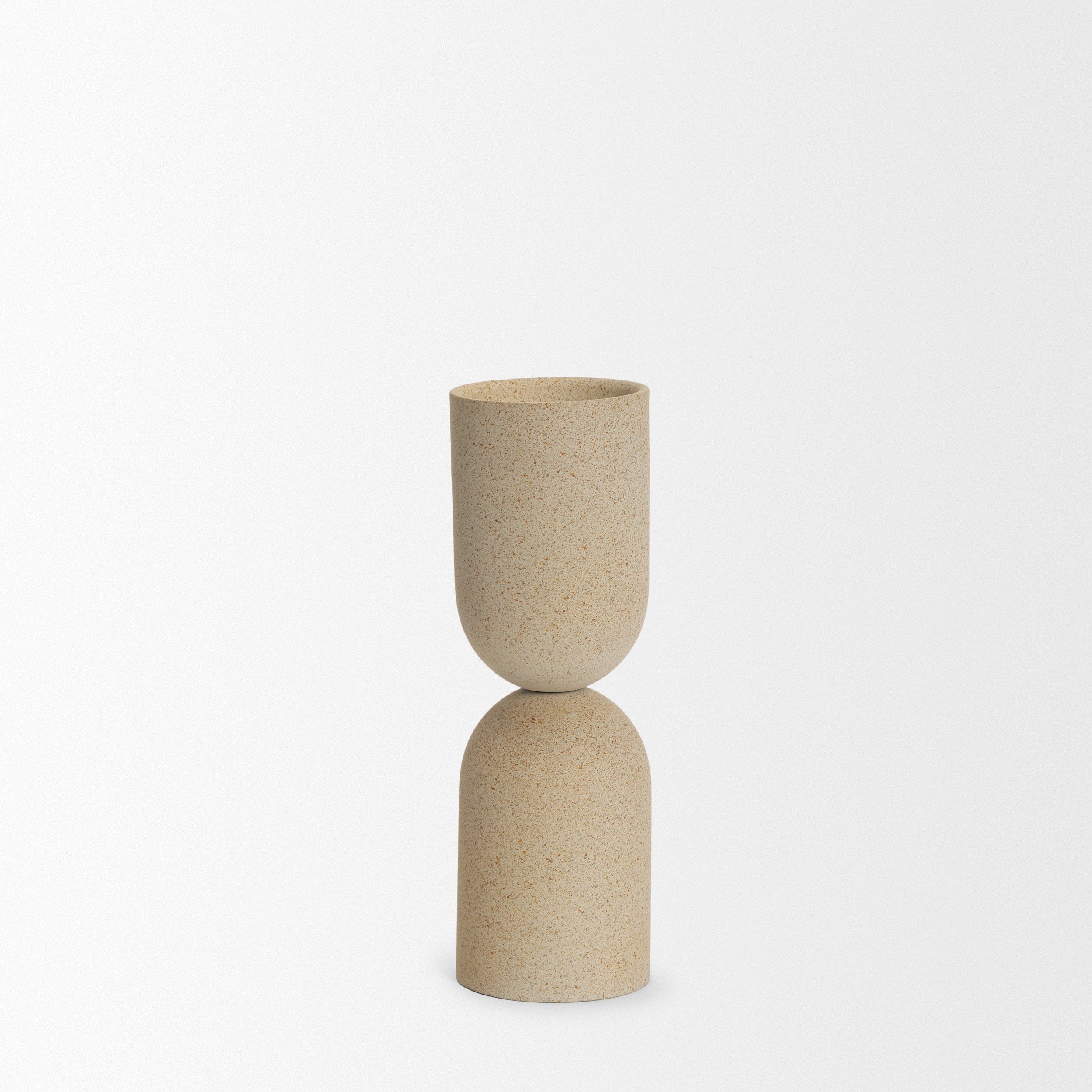 Qamra Beige Candle Holder