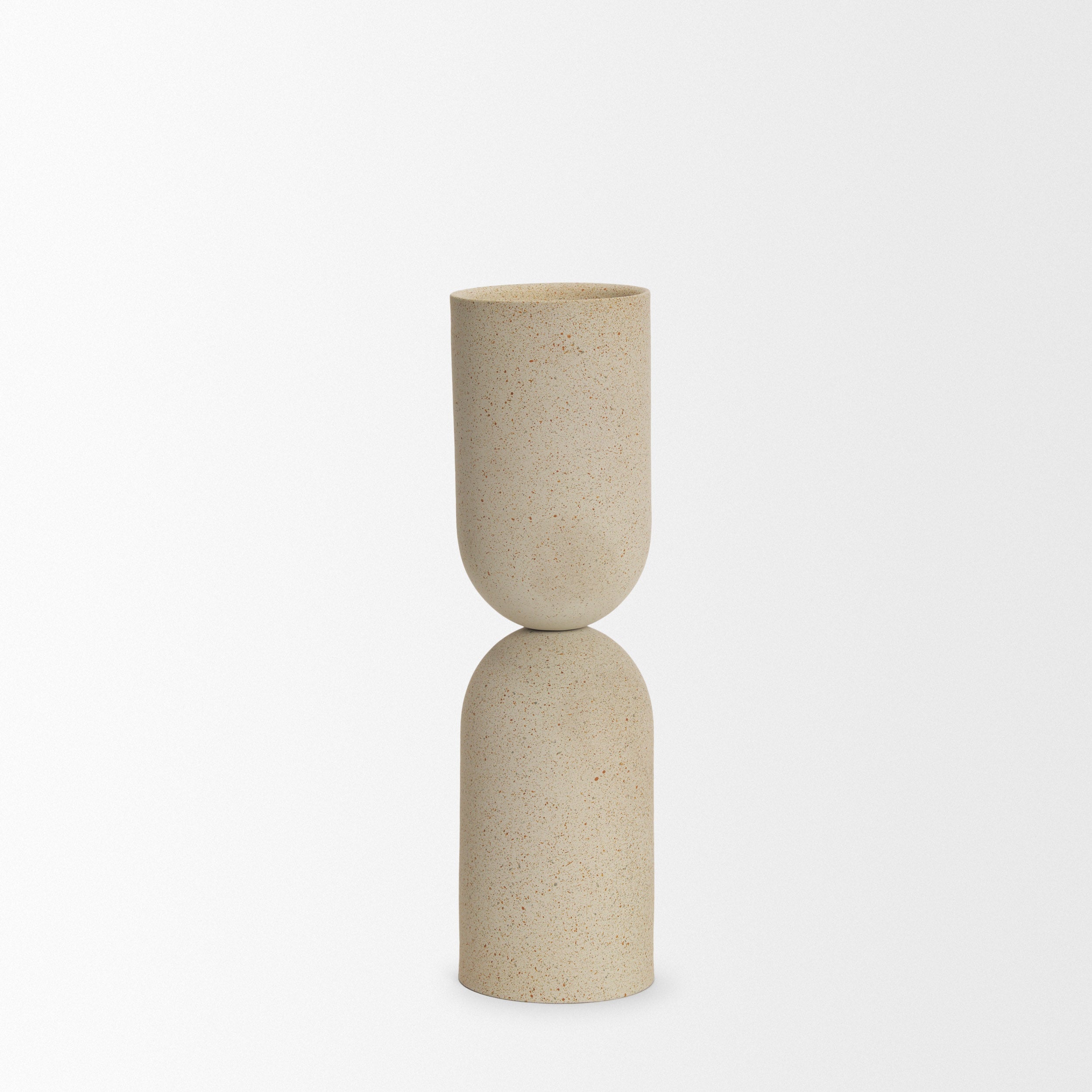 Qamra Beige Candle Holder