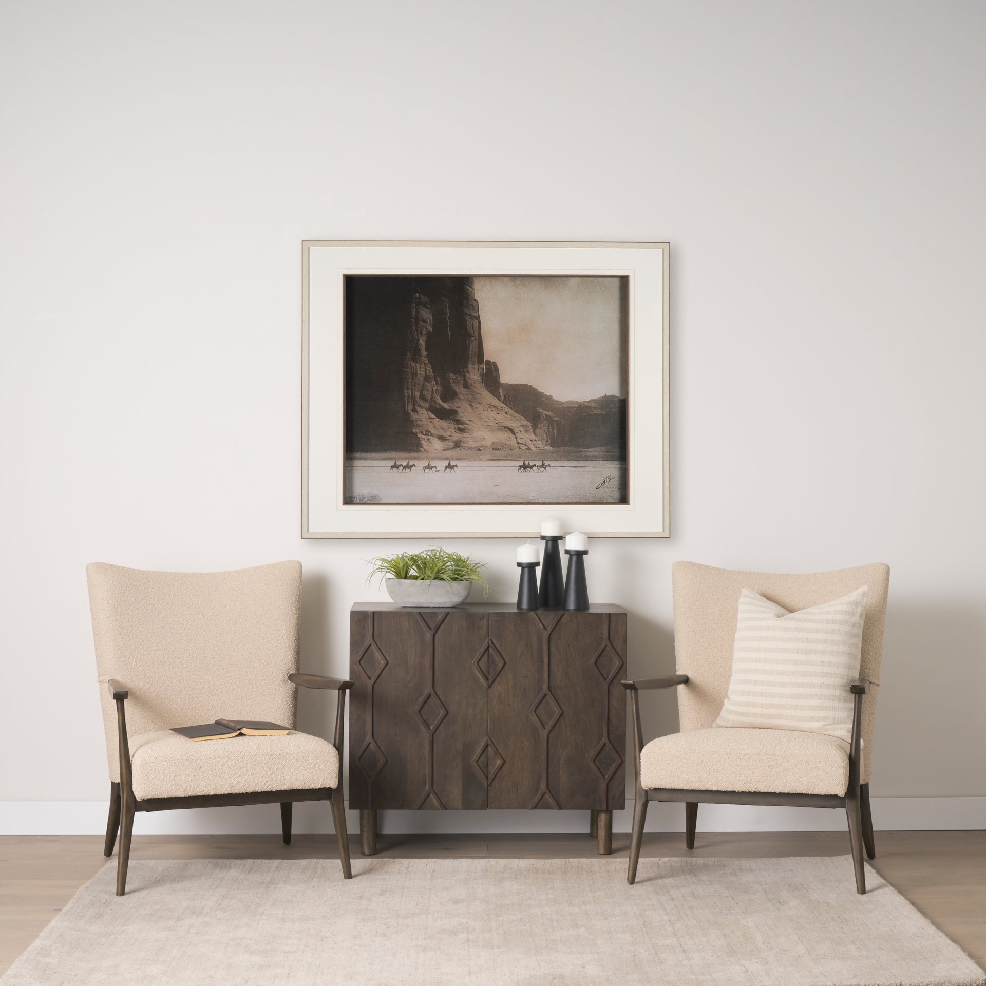 Argent Boucle Accent Chair