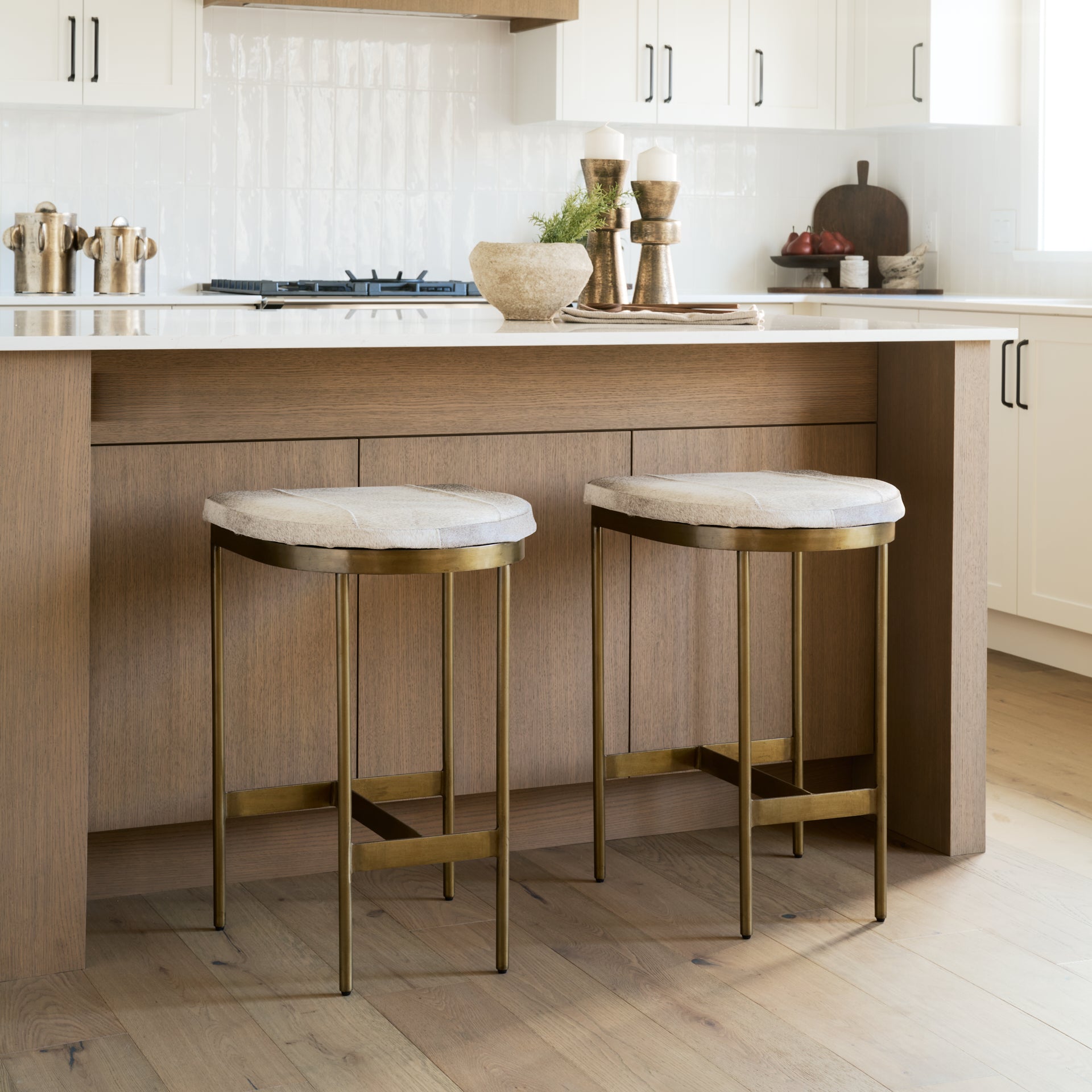 Millie Cow Hide Seat Counter Stool