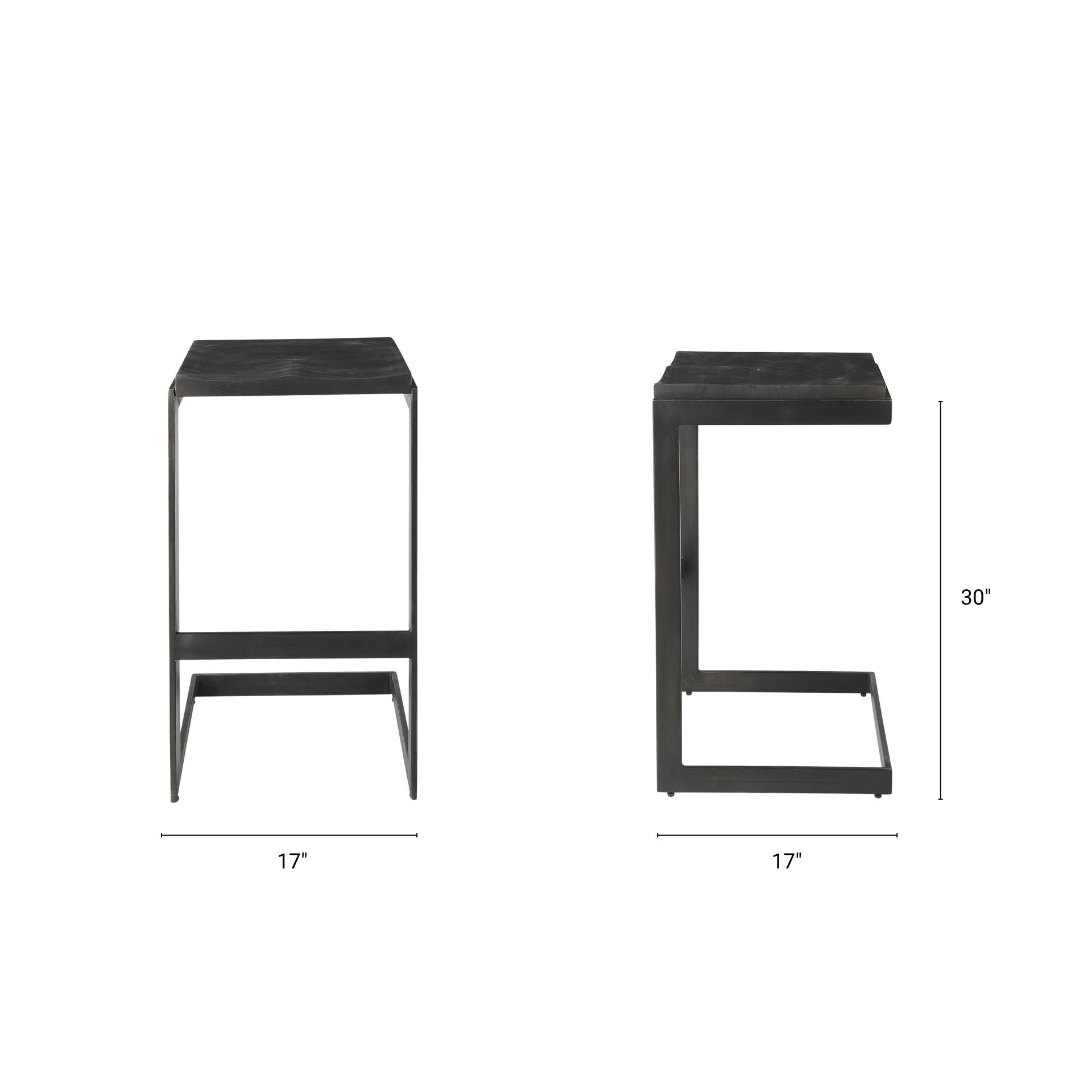 Kiran Wood Seat Bar/Counter Stool