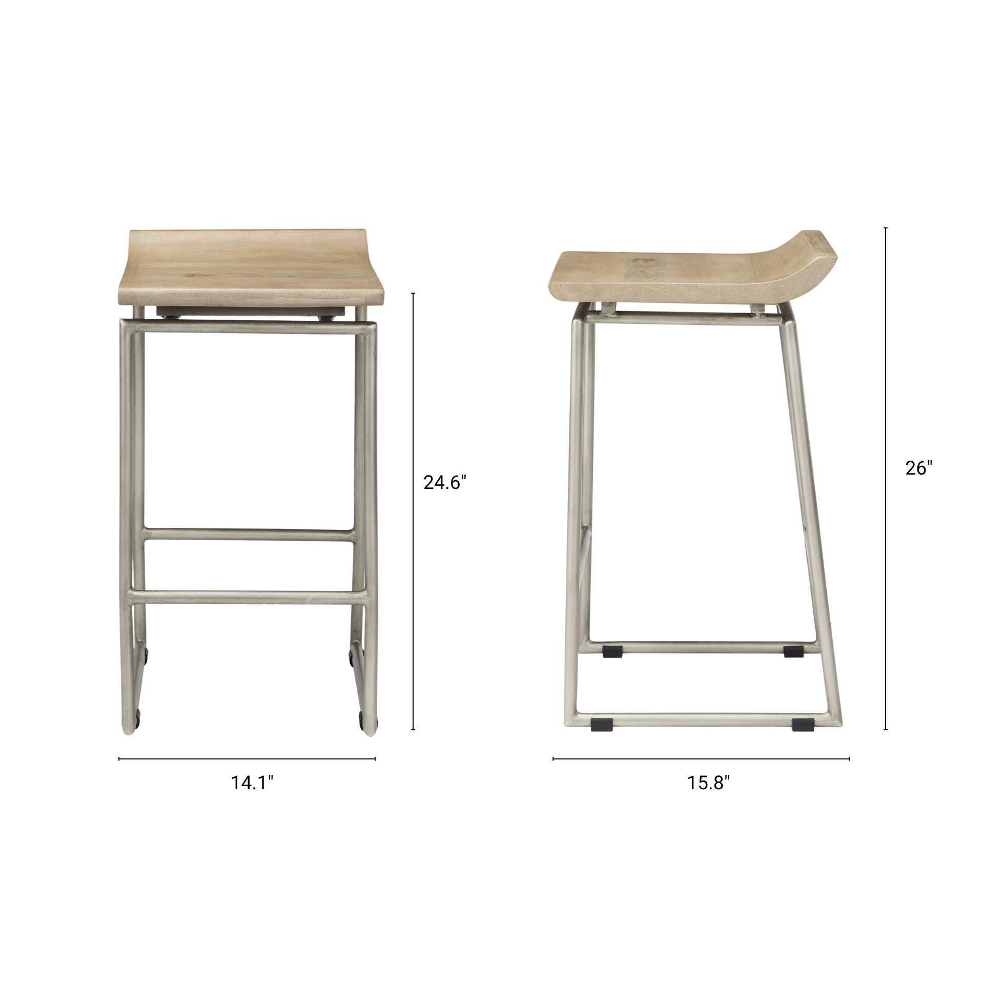 Givens Wood Seat Counter Stool