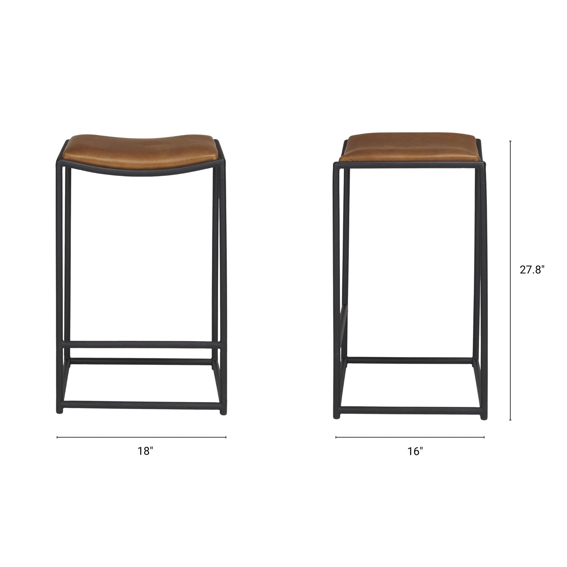 Taniel Leather Seat Counter Stool