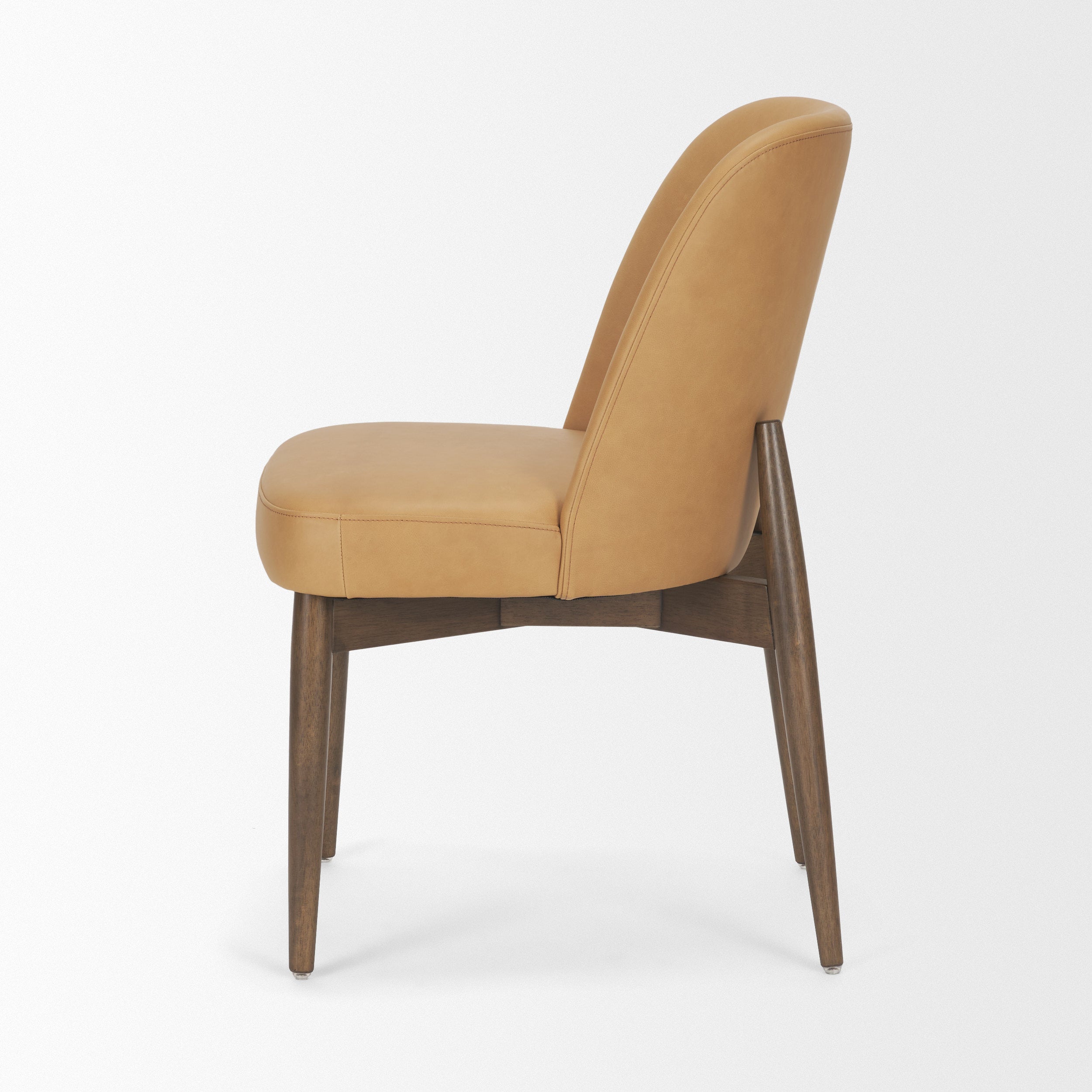 Abbie Curve Leather Contract-Grade Dining Chair