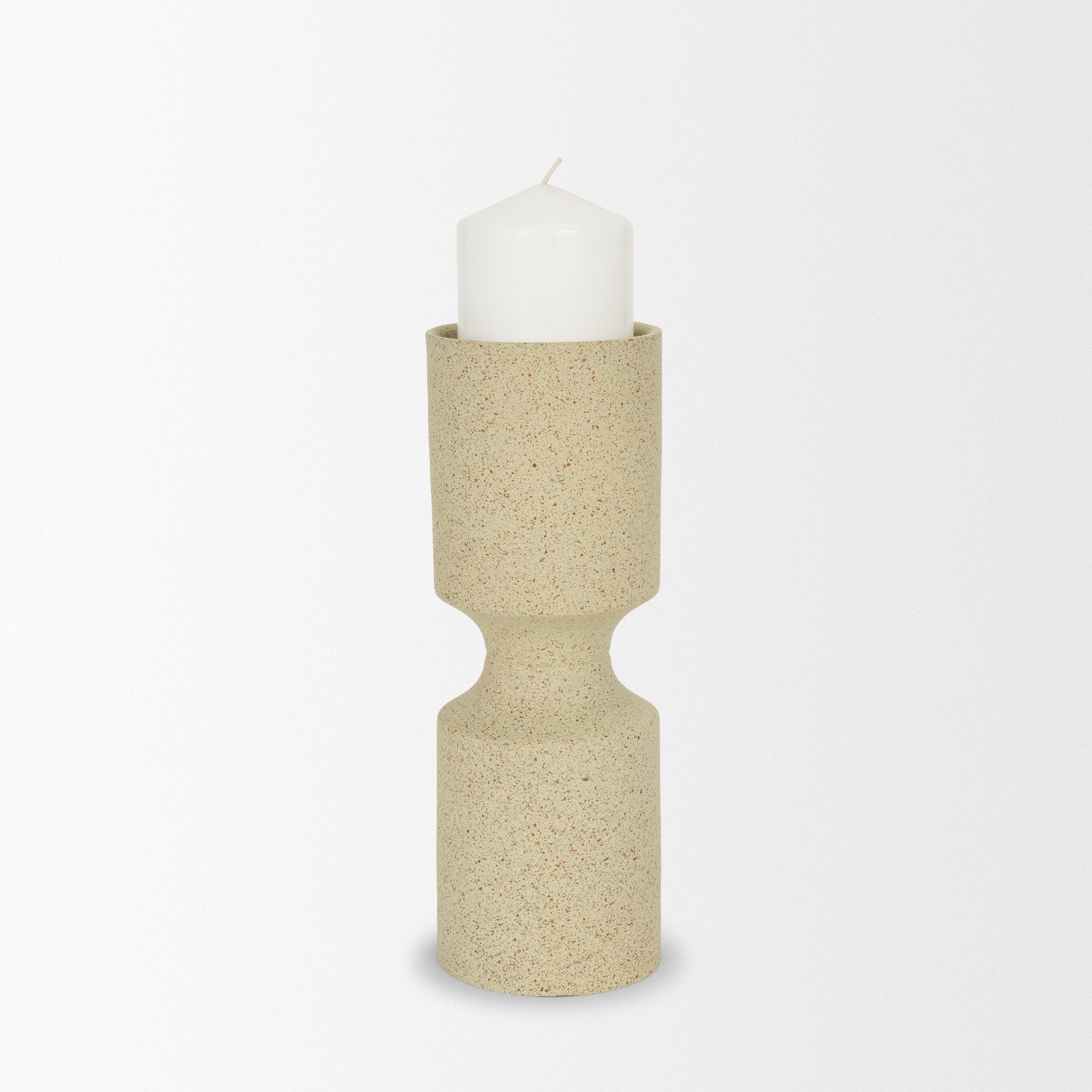 Akira Beige Candle Holder